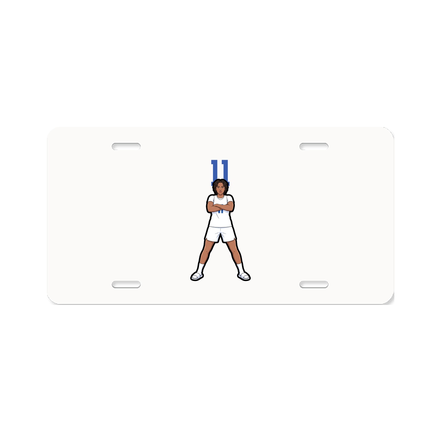 License Plate — Number Top in Classic