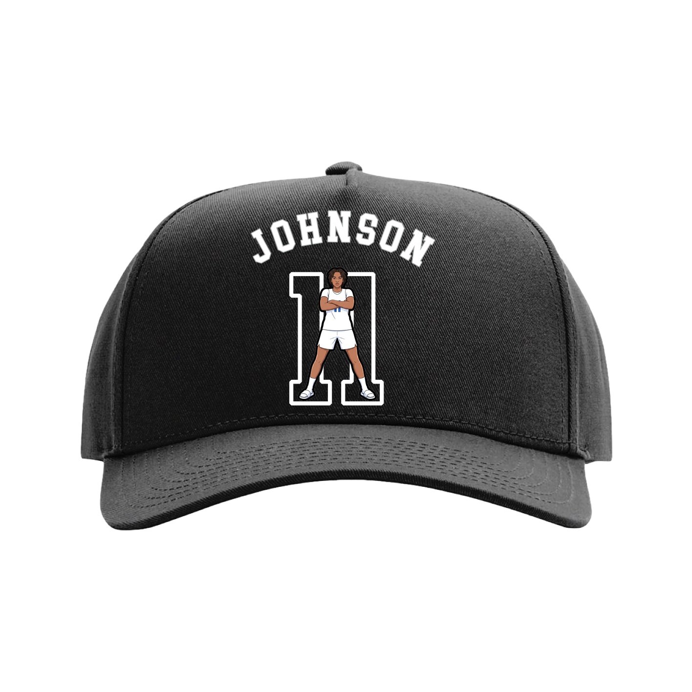 Full Fabric Five-Panel Champ Cap — Shirsey Arch in Black