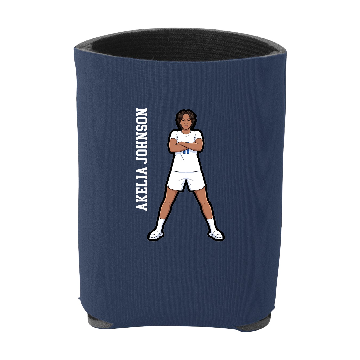Can Holder — Name Vertical in Navy