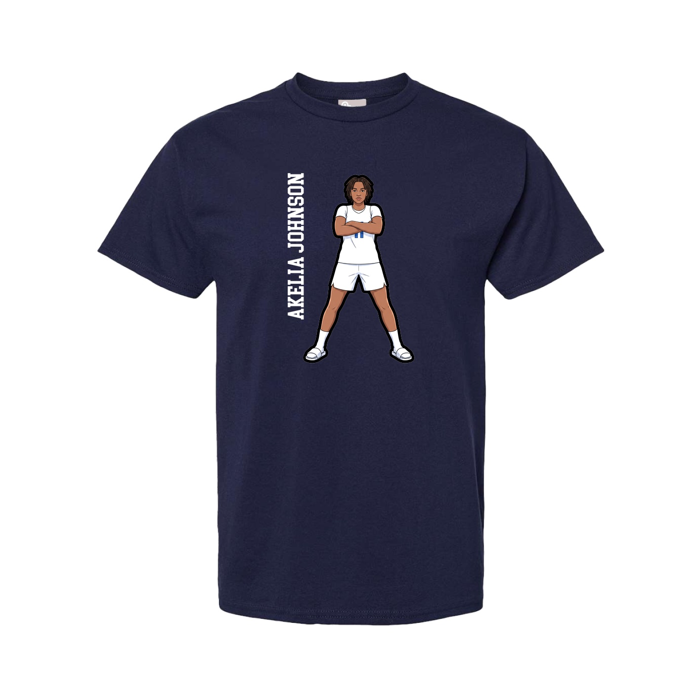 Youth Tee — Name Vertical in Navy