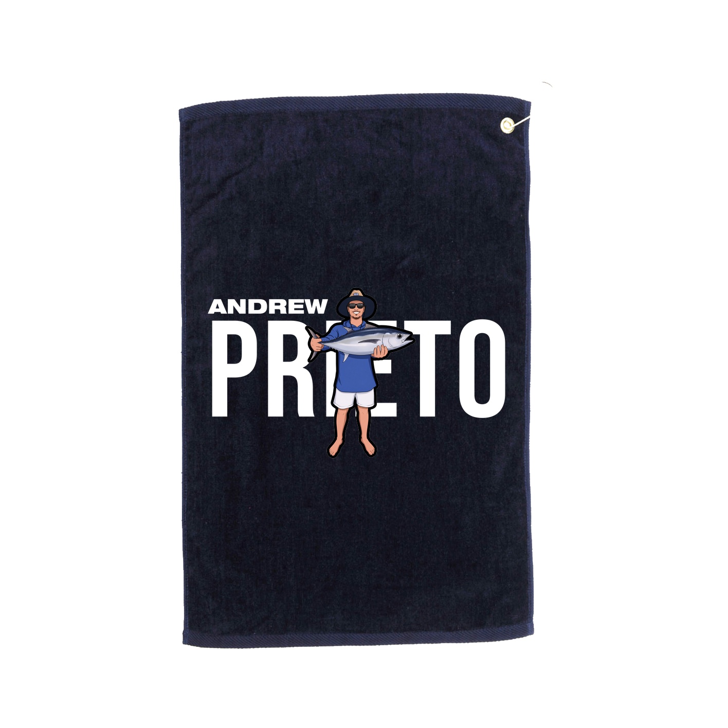 Golf Towel — Player Name in Navy
