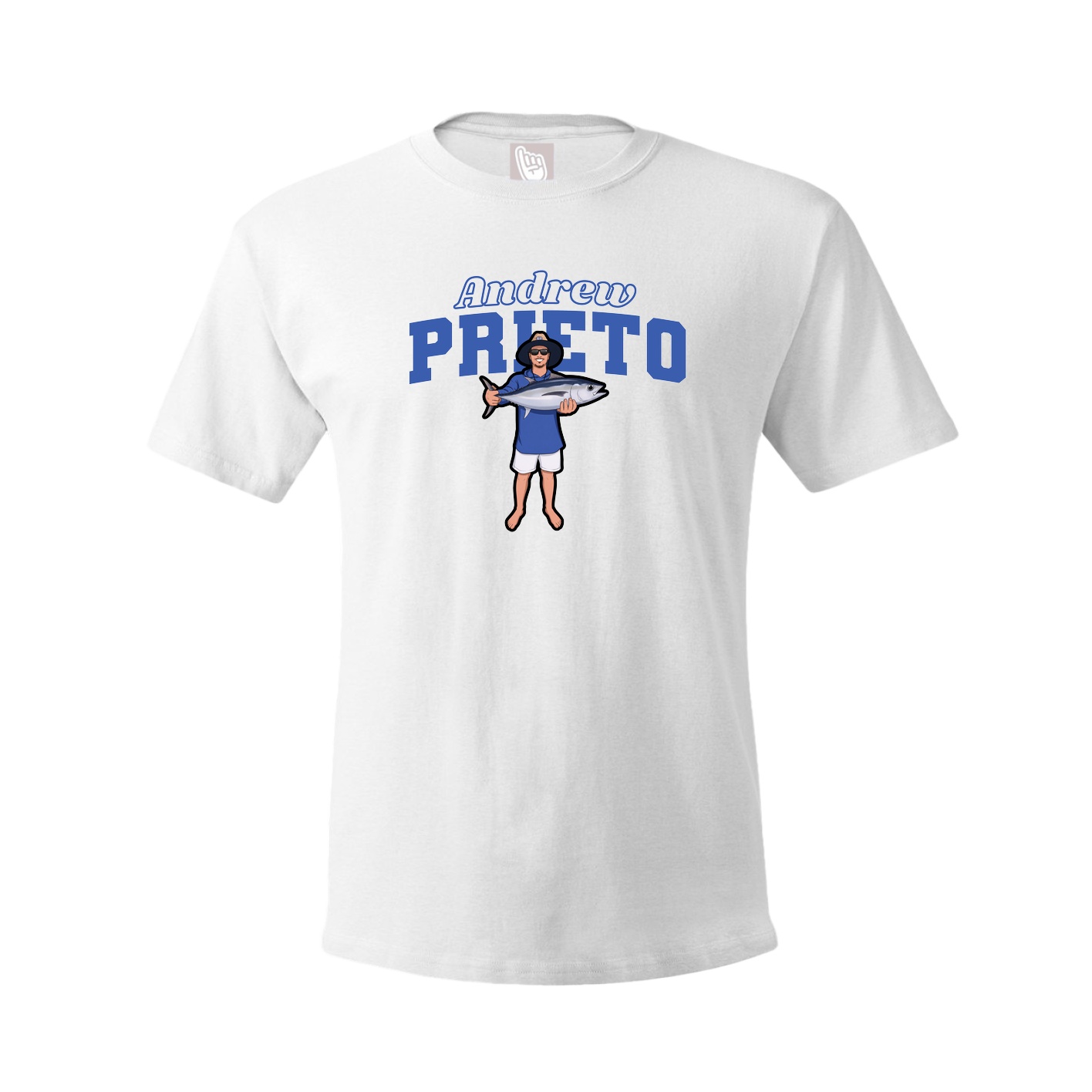 Youth Tee — Name Arch in White
