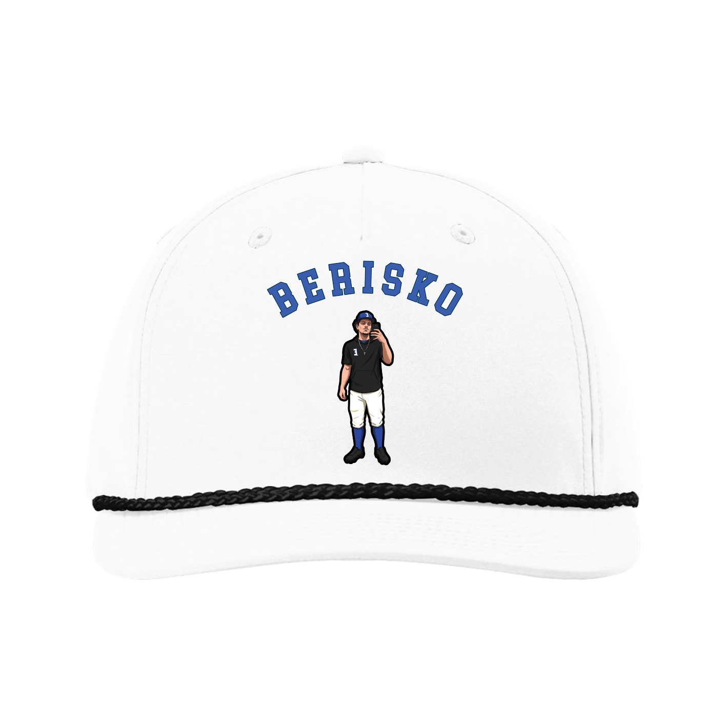 Five-Panel Classic Rope Cap — Shirsey Arch in White