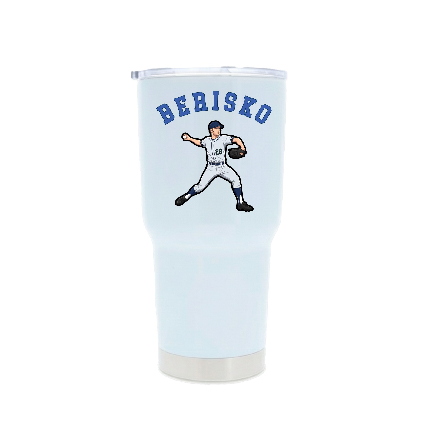 30oz Stainless Steel Tumbler — Shirsey Arch in White