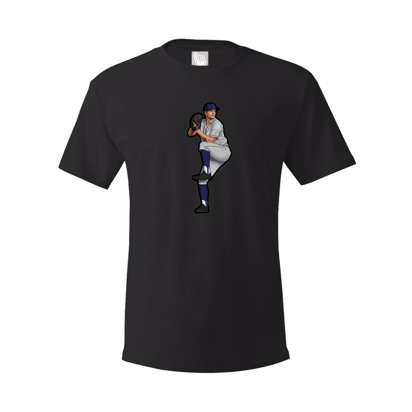 Youth Tee — Name Vertical in Black