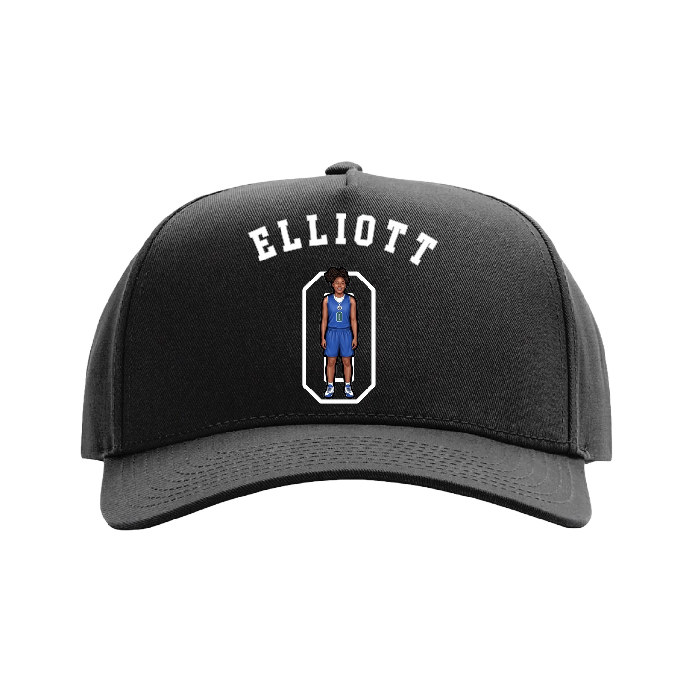 Full Fabric Five-Panel Champ Cap — Shirsey Arch in Black