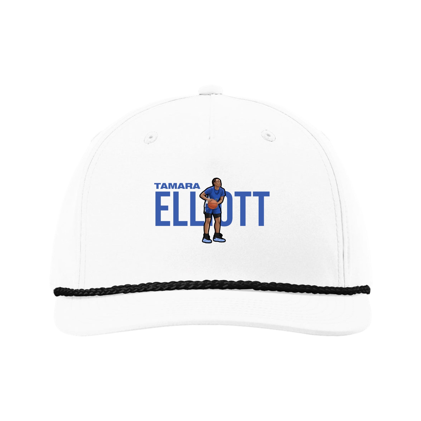 Five-Panel Classic Rope Cap — Player Name in White