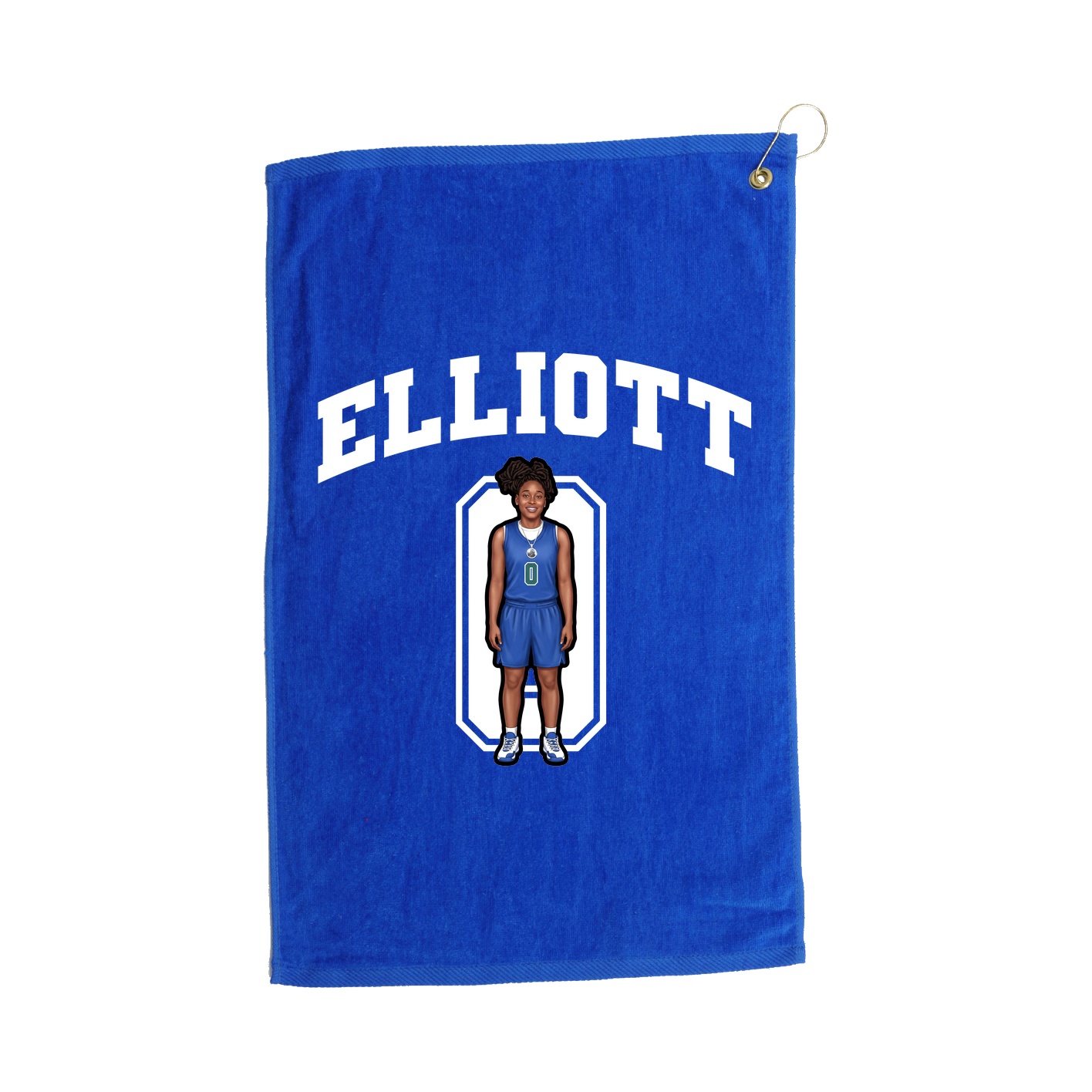 Golf Towel — Number in Royal