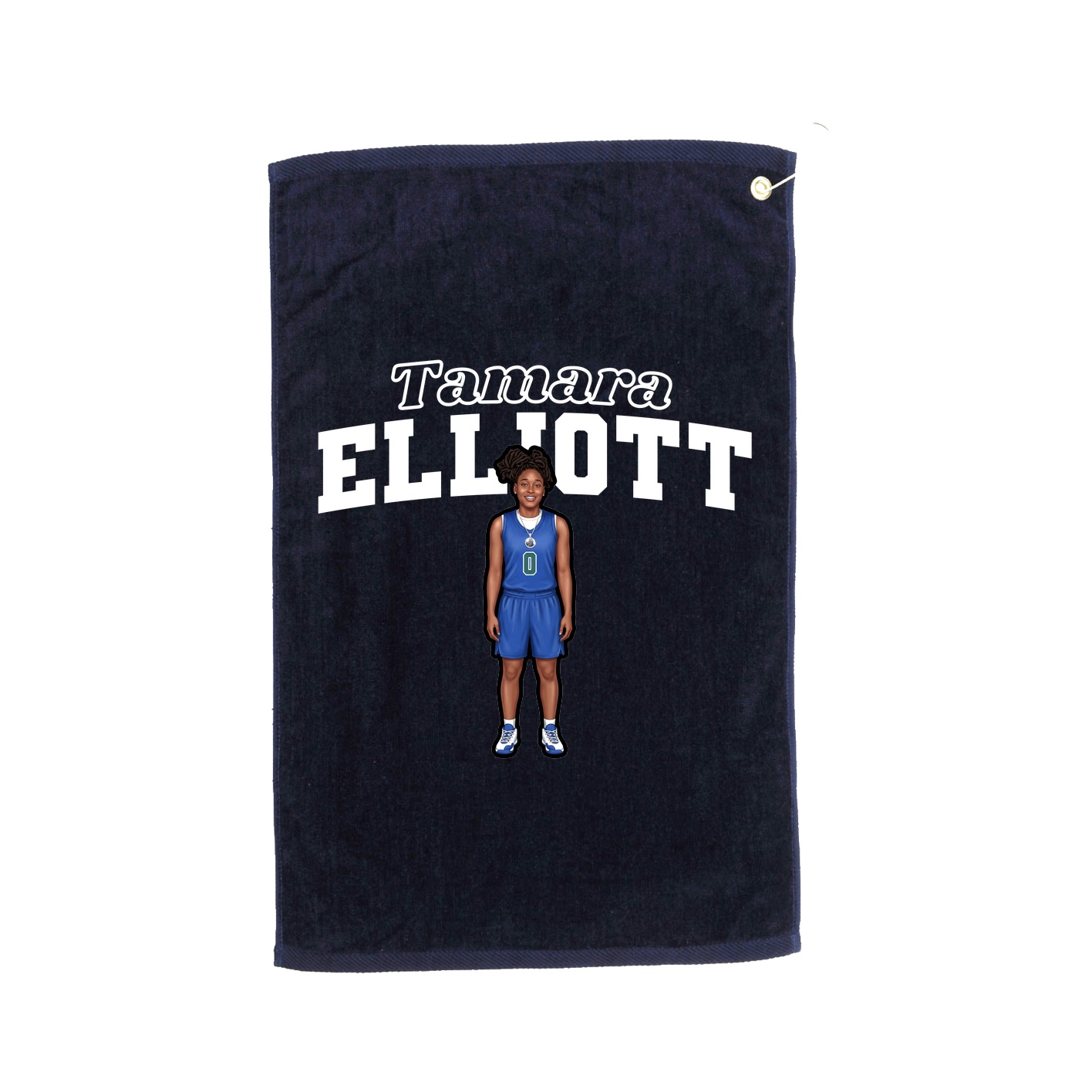Golf Towel — Name Arch in Navy