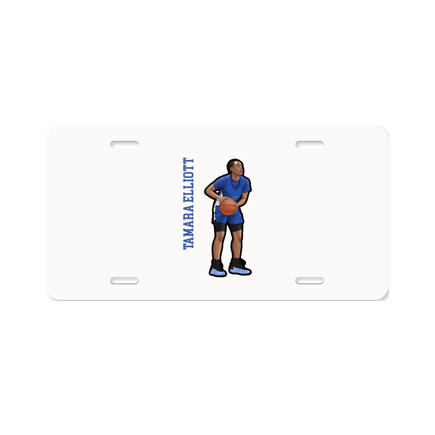 License Plate — Name Vertical in Classic