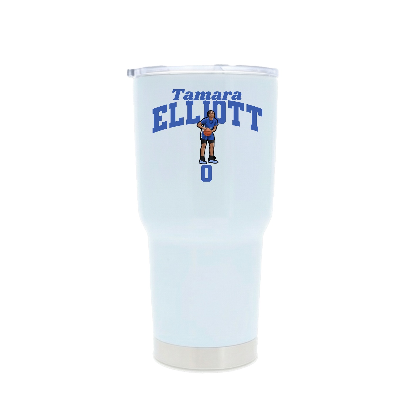 30oz Stainless Steel Tumbler — Signature Arch in White