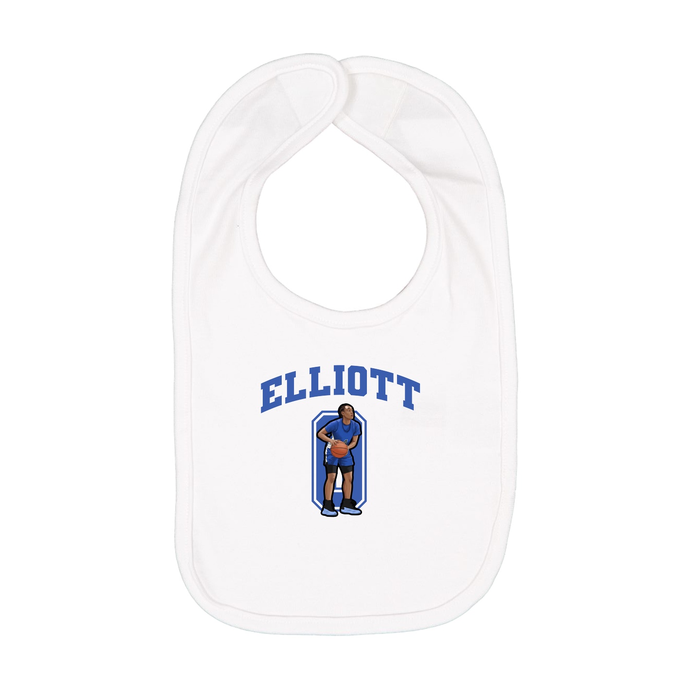 Infant Bib — Number in White