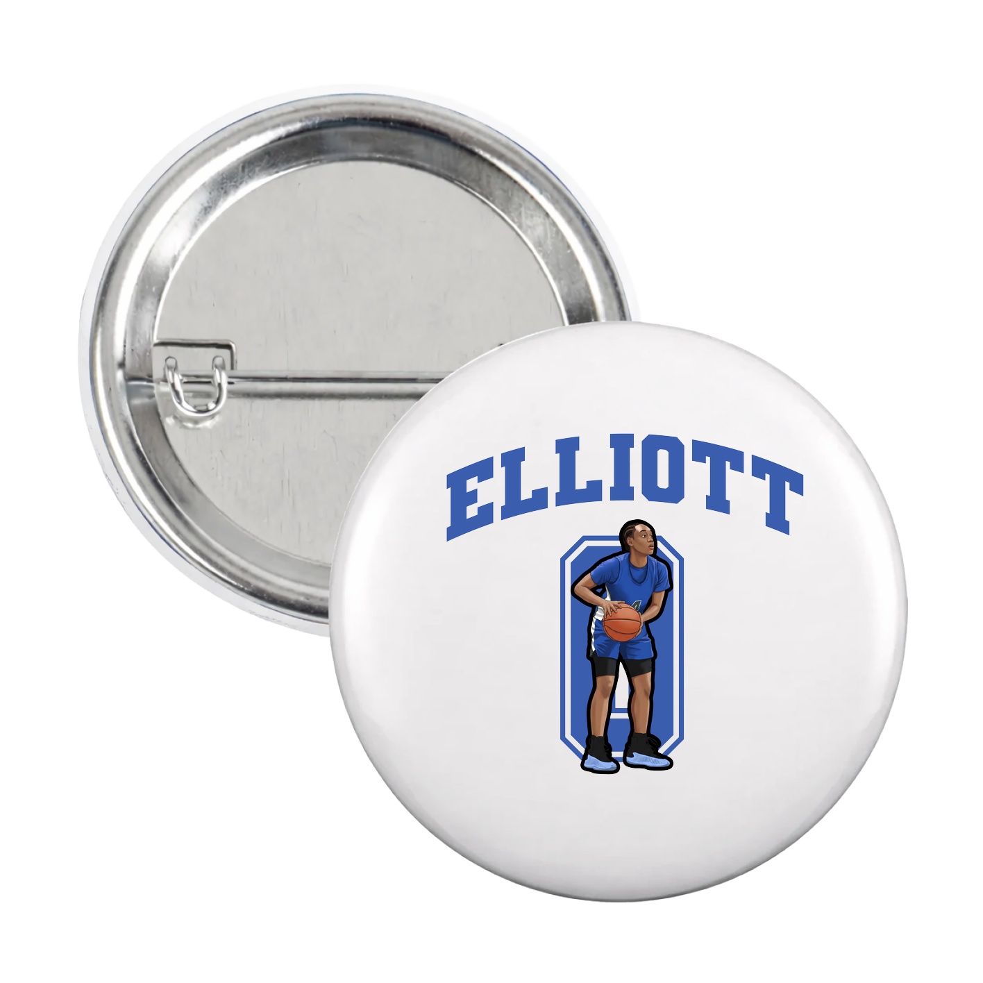 Game Day Button — Number in White