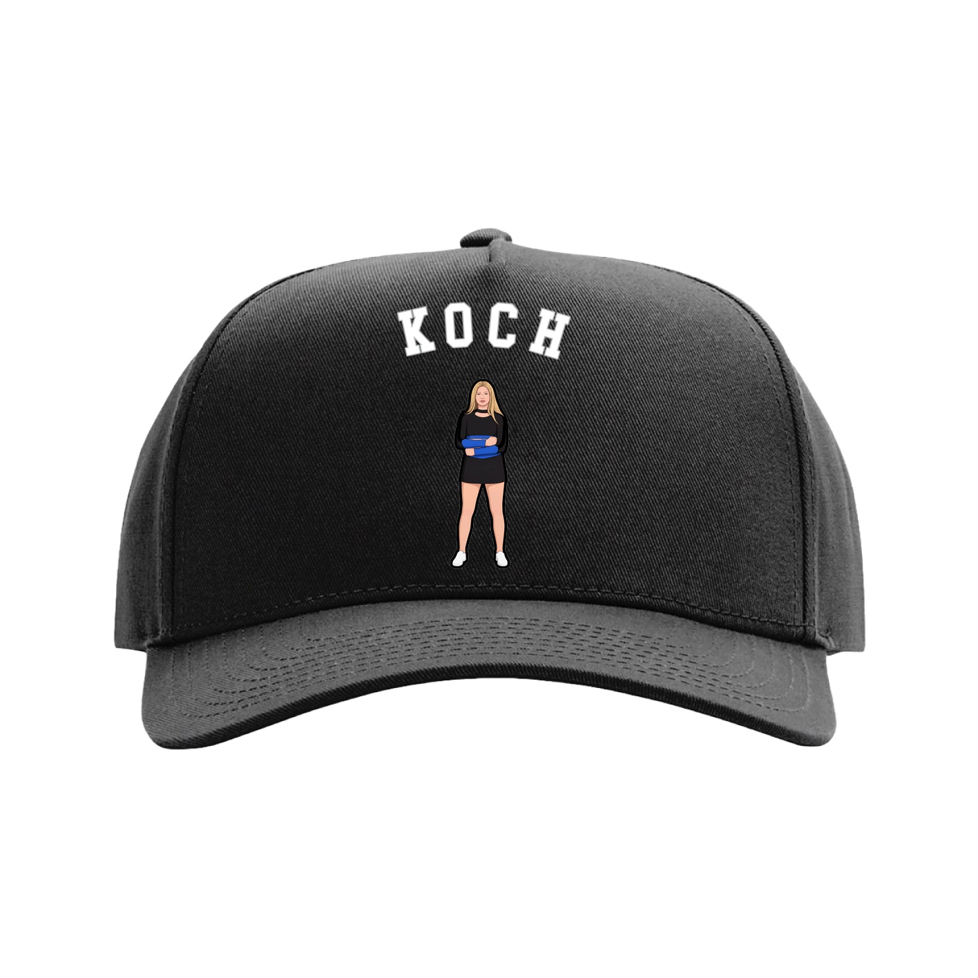 Full Fabric Five-Panel Champ Cap — Shirsey Arch in Black