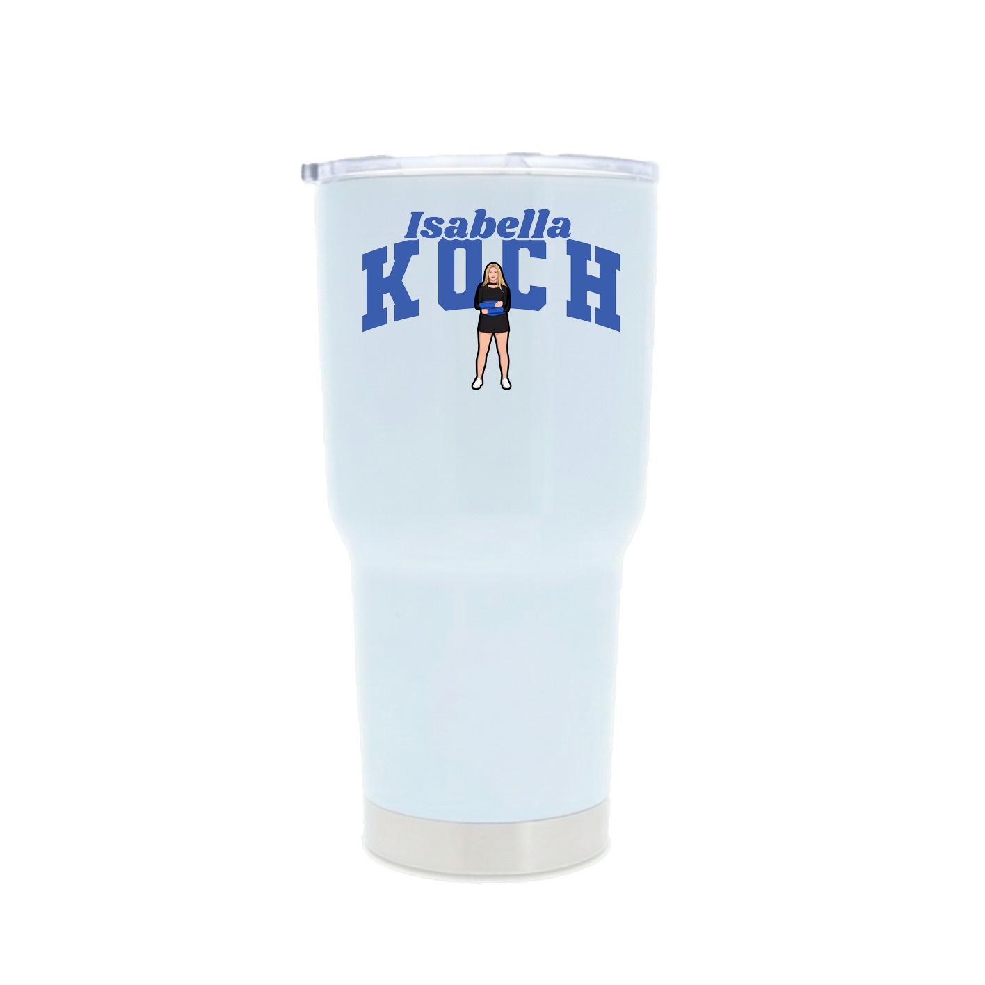 30oz Stainless Steel Tumbler — Signature Arch in White