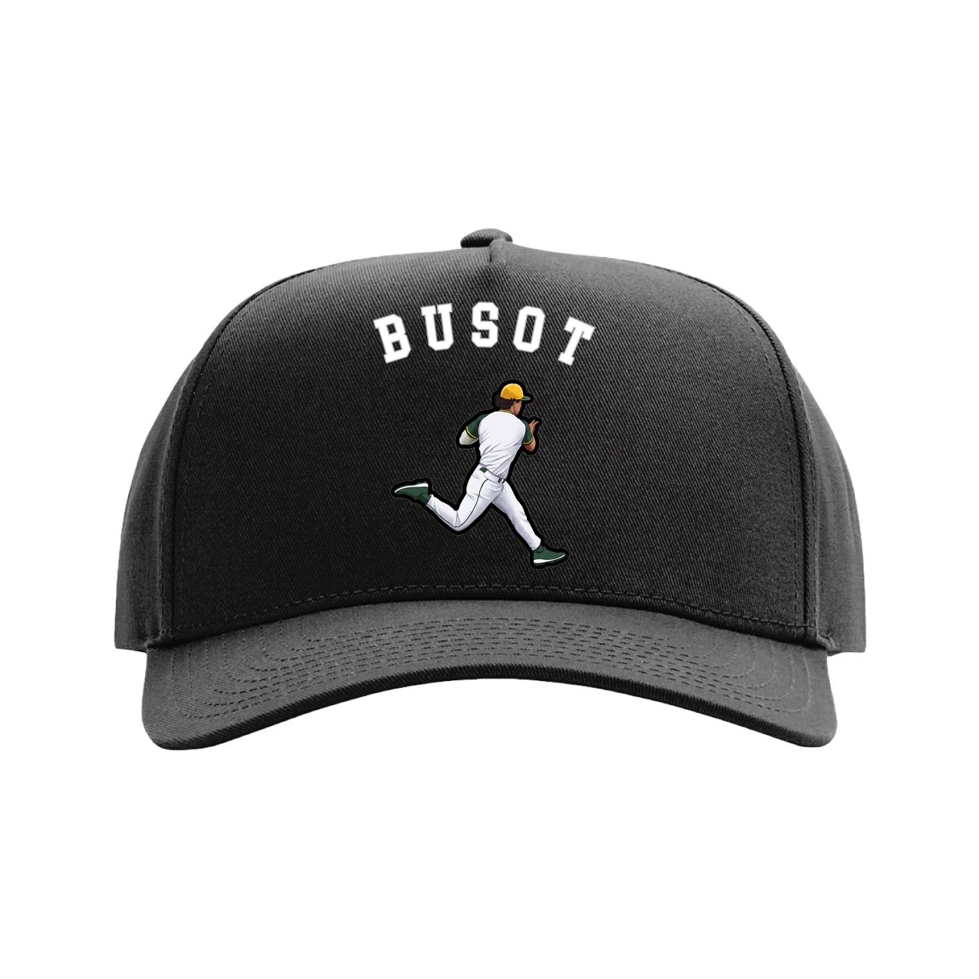 Full Fabric Five-Panel Champ Cap — Shirsey Arch in Black