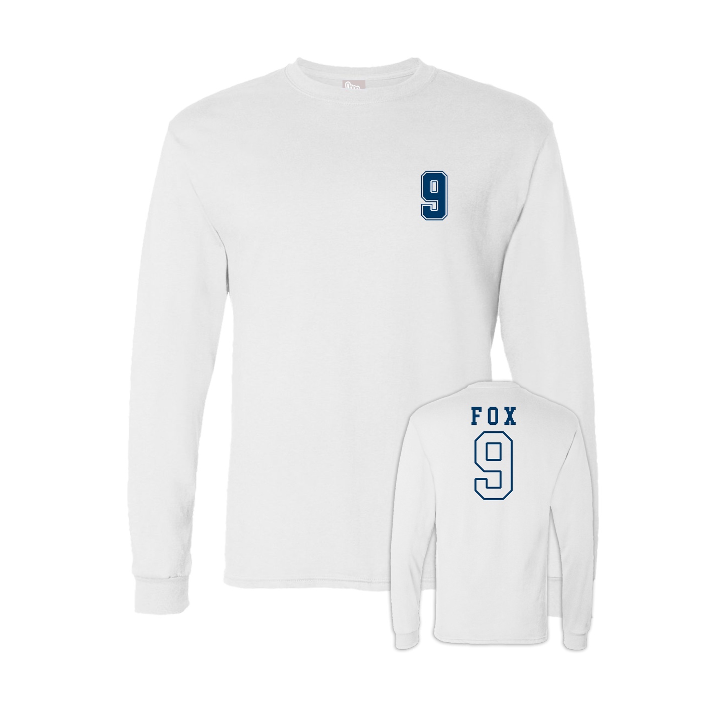 Long Sleeve Tee — Chest Back in White