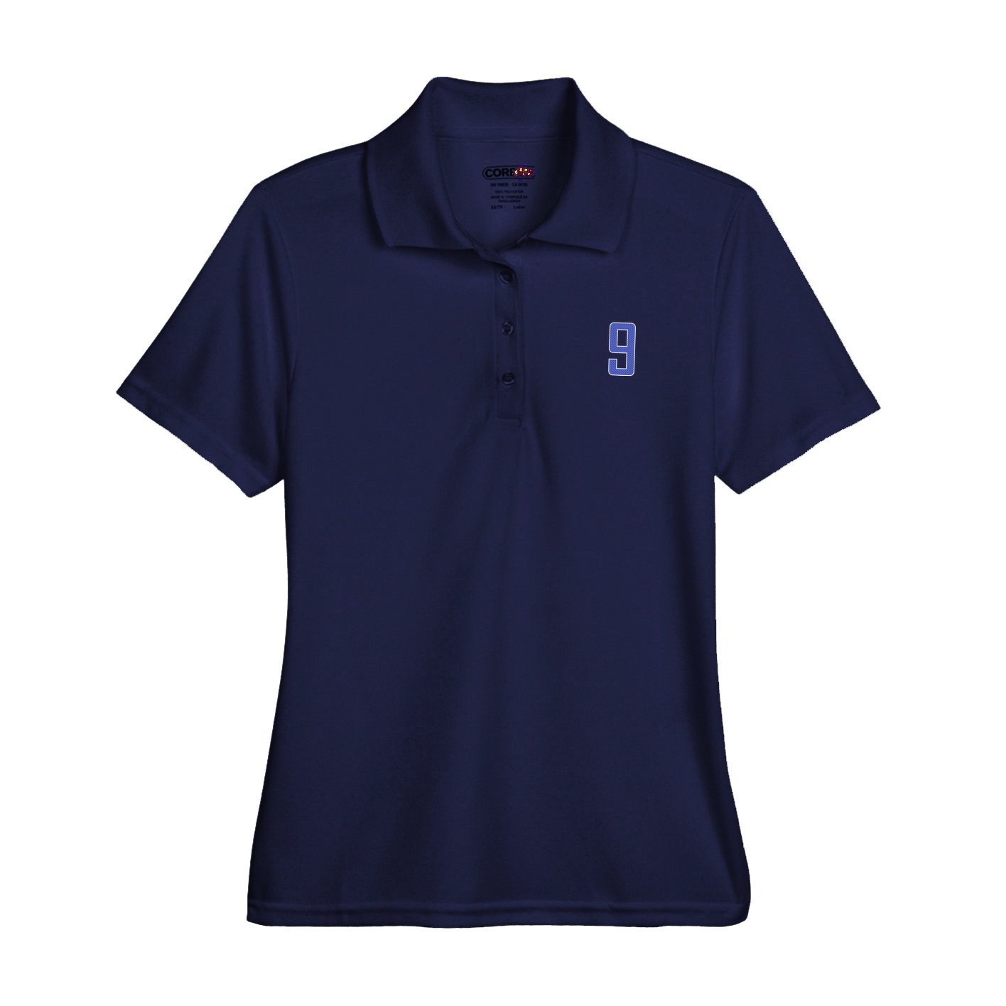 Womens Performance Polo — Front Shirsy in Navy
