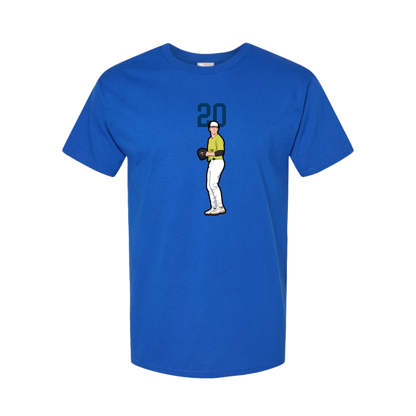 Youth Tee — Number Top in Royal