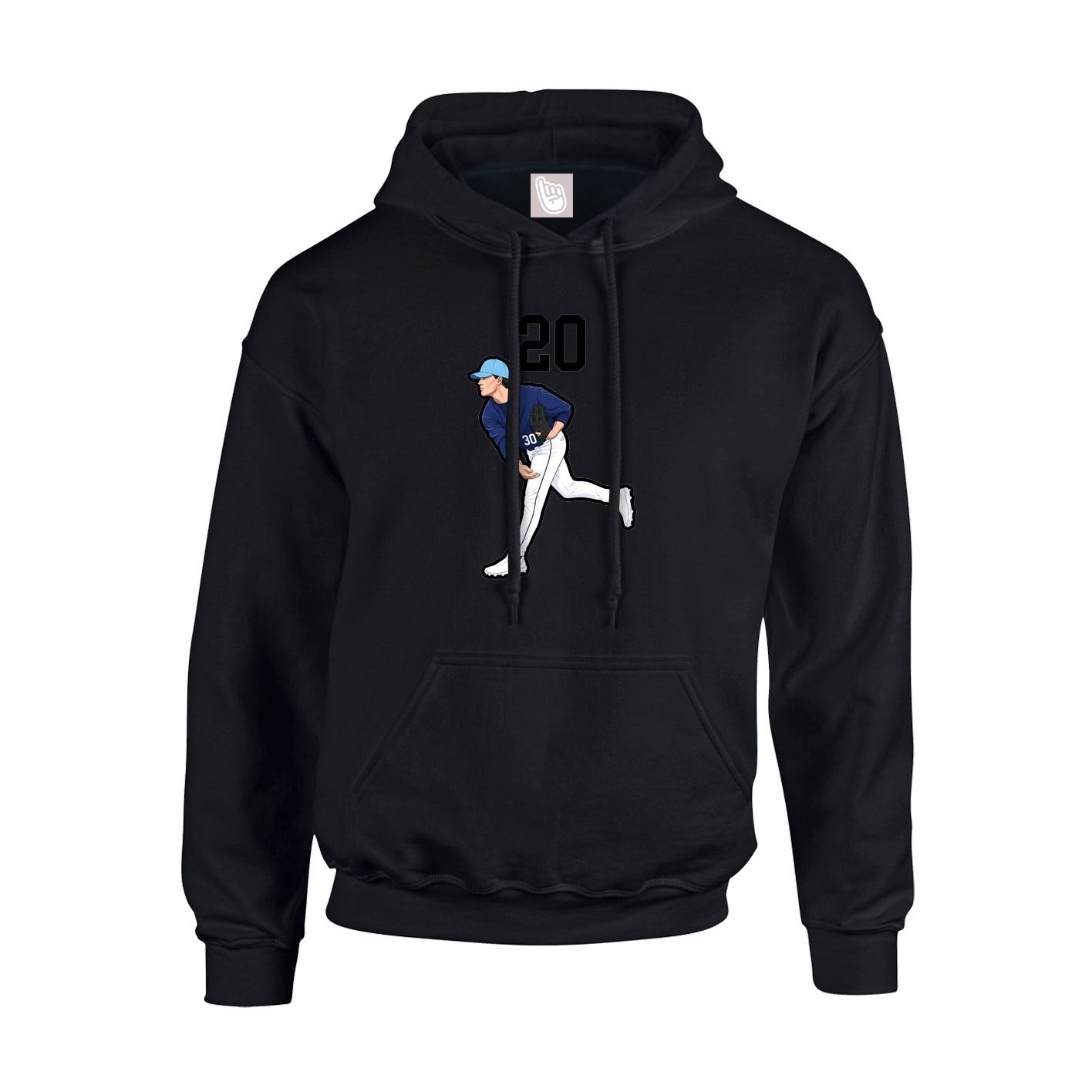 Hoodie — Number Top in Black