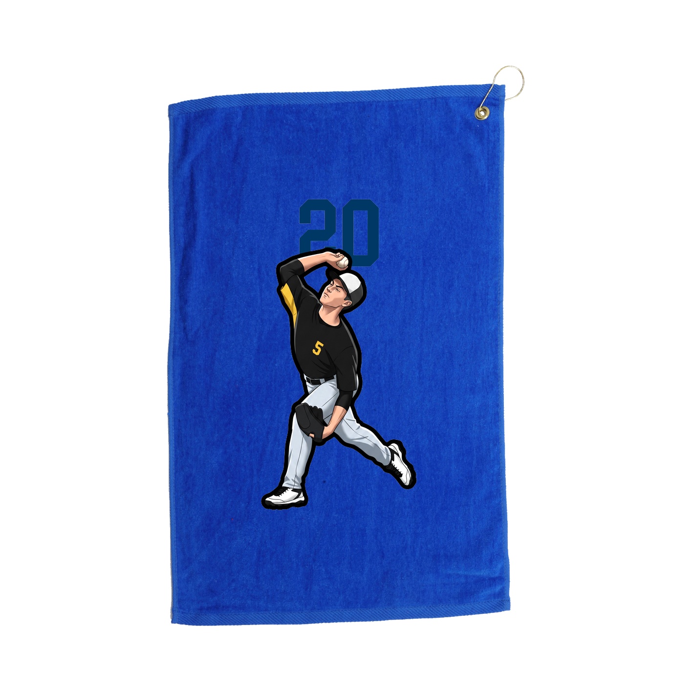 Golf Towel — Number Top in Royal