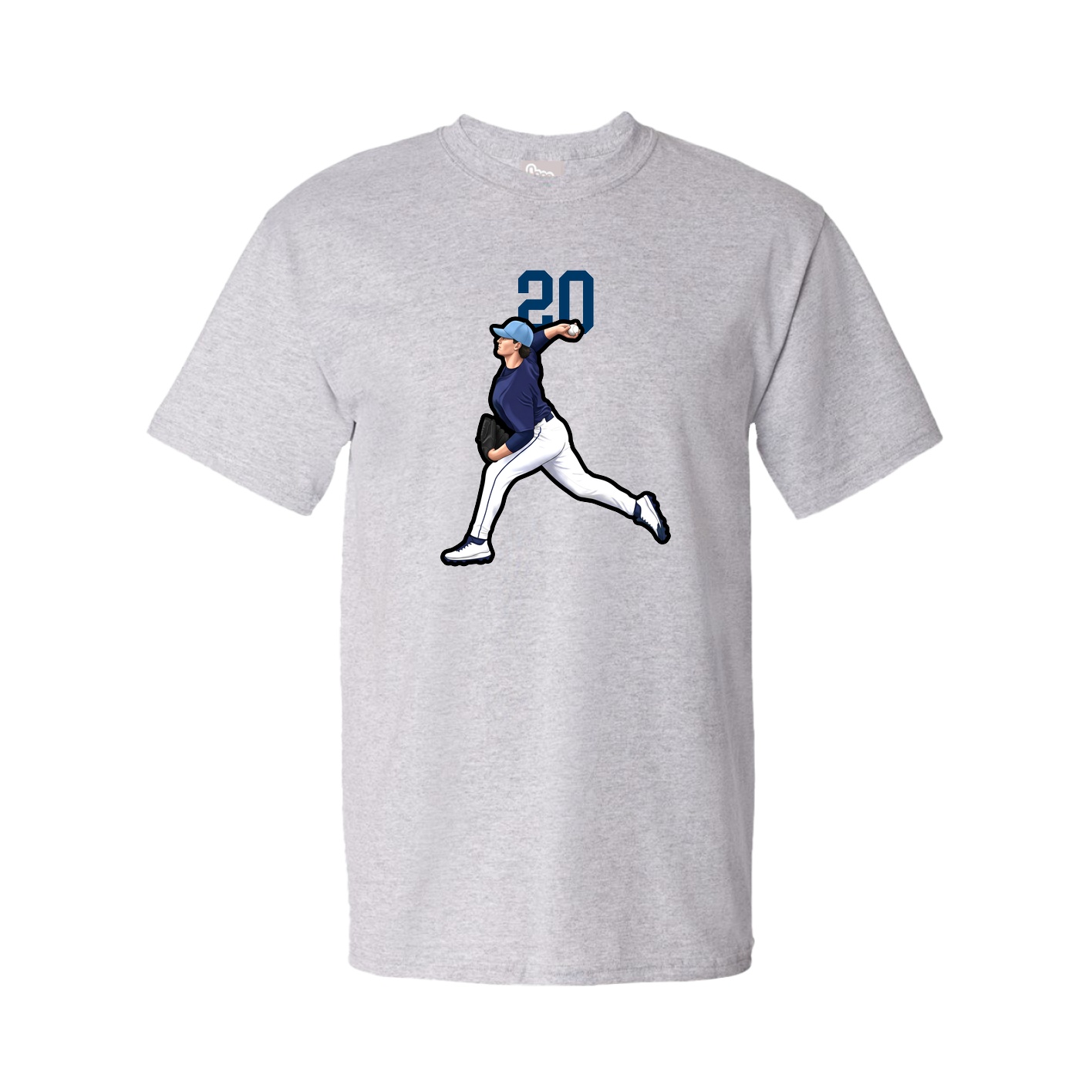 Youth Tee — Number Top in Grey