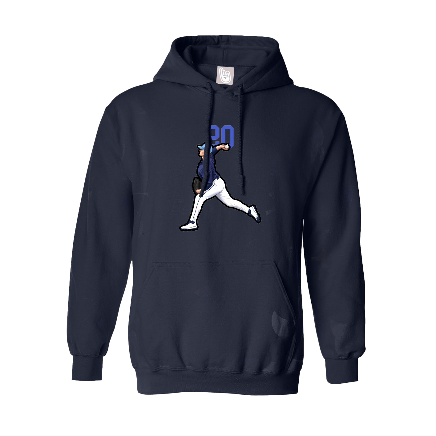 Youth Hoodie — Number Top in Navy