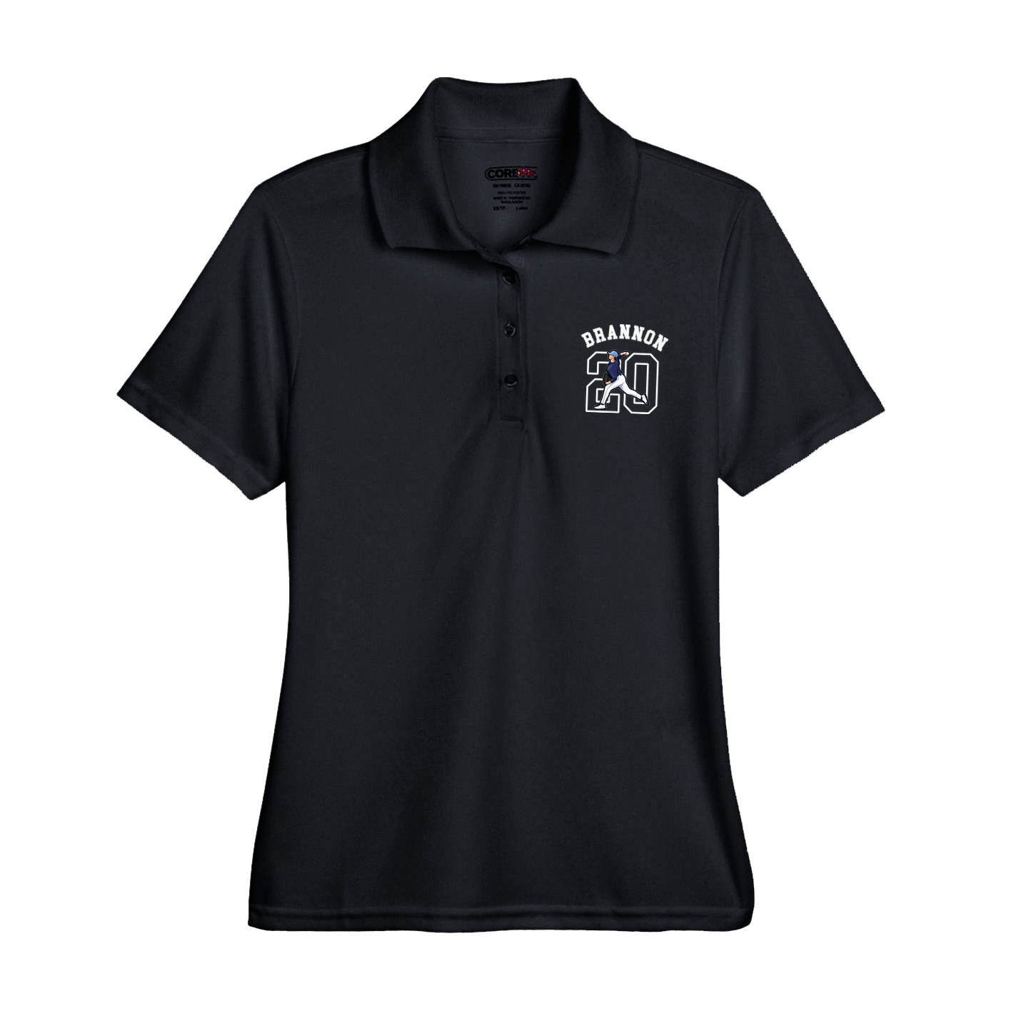 Womens Performance Polo — Shirsey Arch in Black