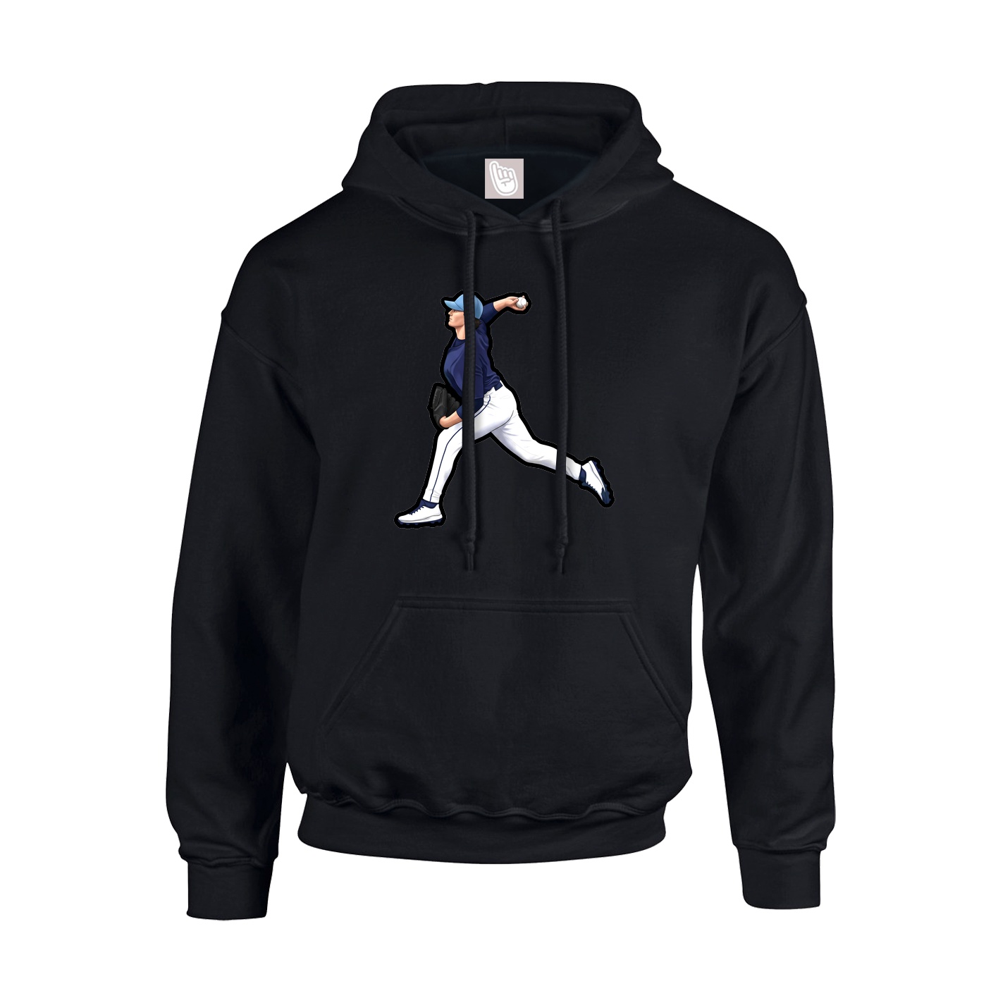 Youth Hoodie — Name Vertical in Black