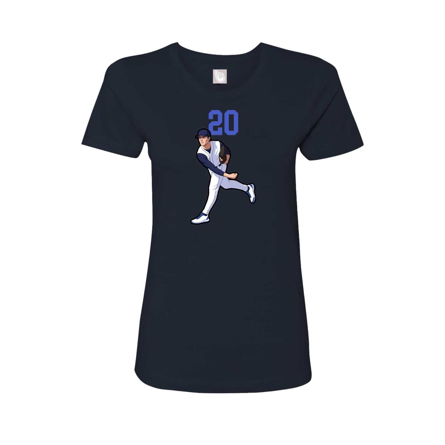 Womens Tee — Number Top in Navy