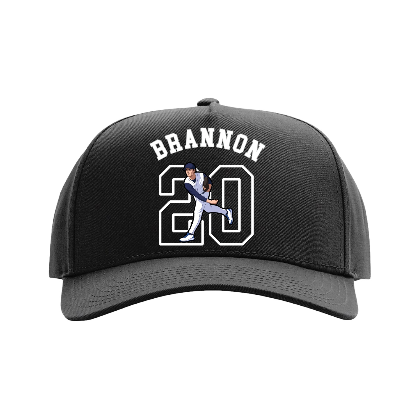 Full Fabric Five-Panel Champ Cap — Shirsey Arch in Black
