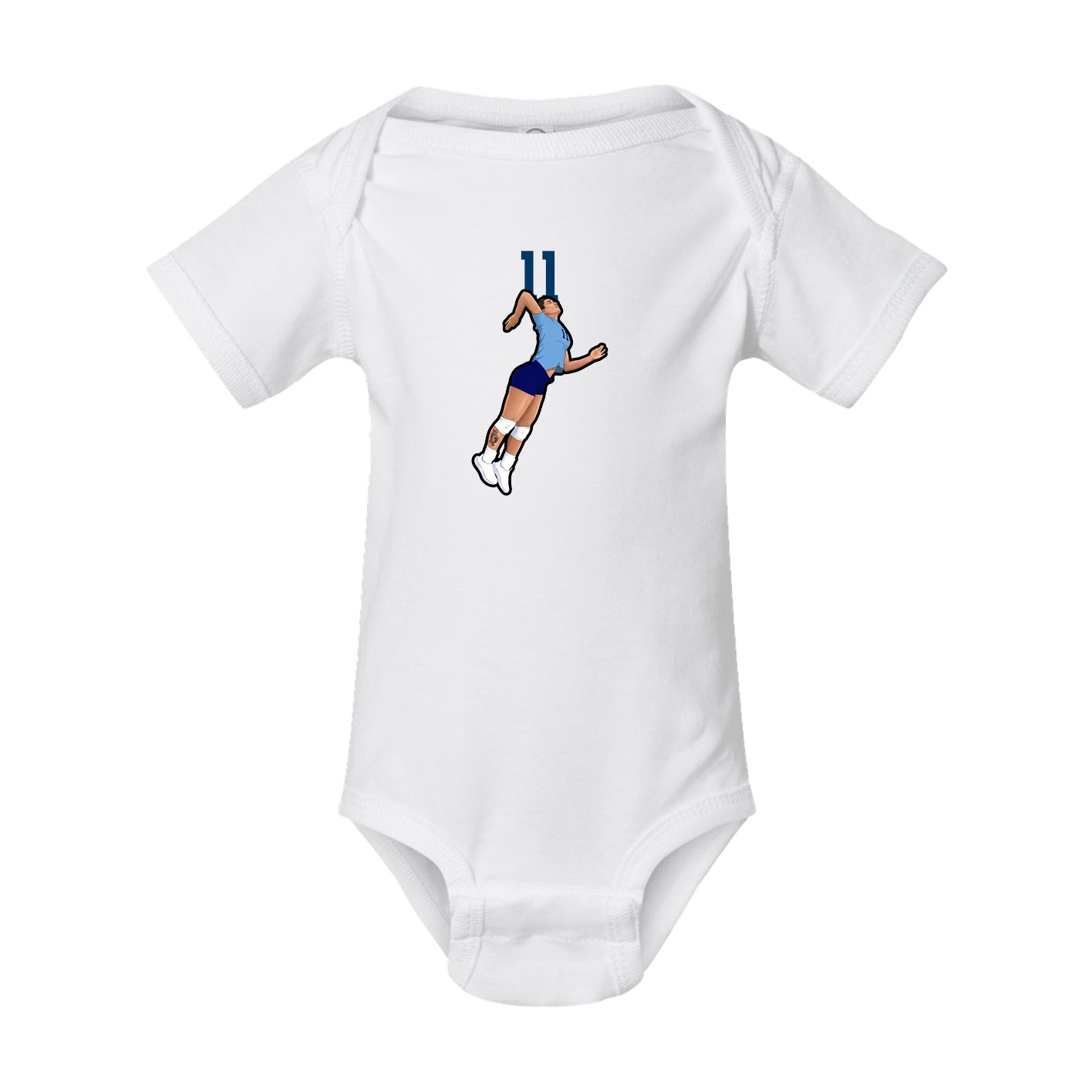 Baby Onesie — Number Top in White
