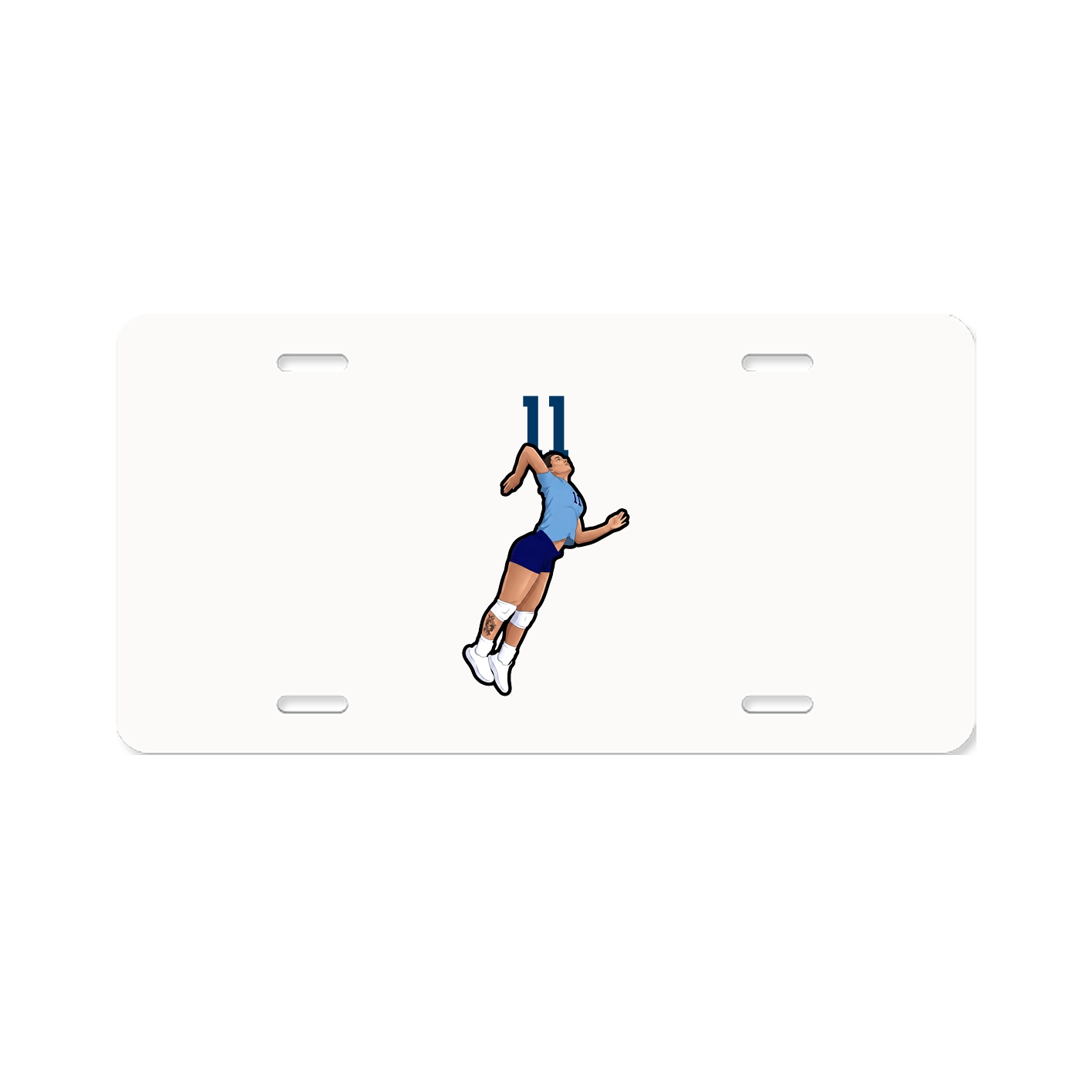 License Plate — Number Top in Classic
