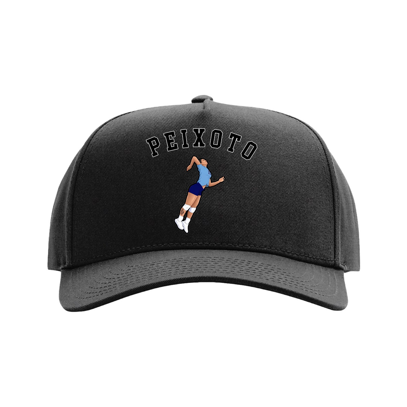 Full Fabric Five-Panel Champ Cap — Shirsey Arch in Black