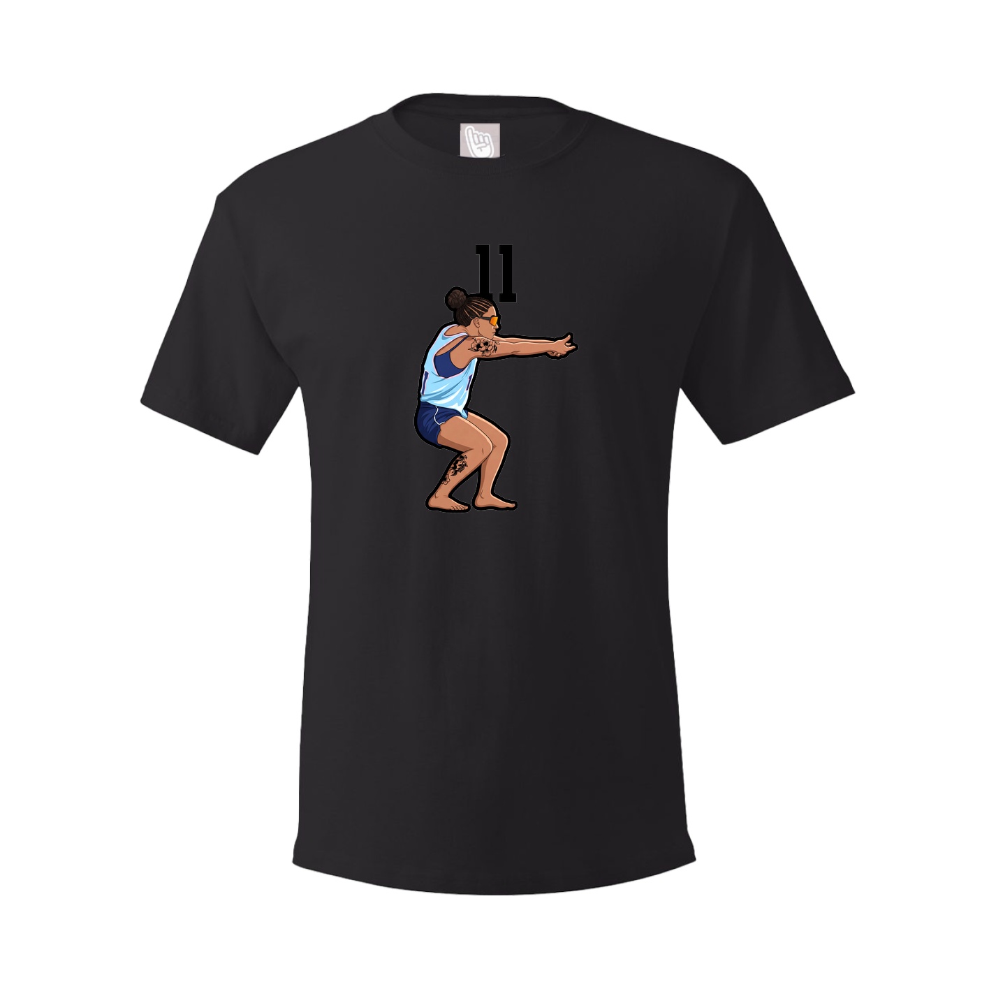 Youth Tee — Number Top in Black