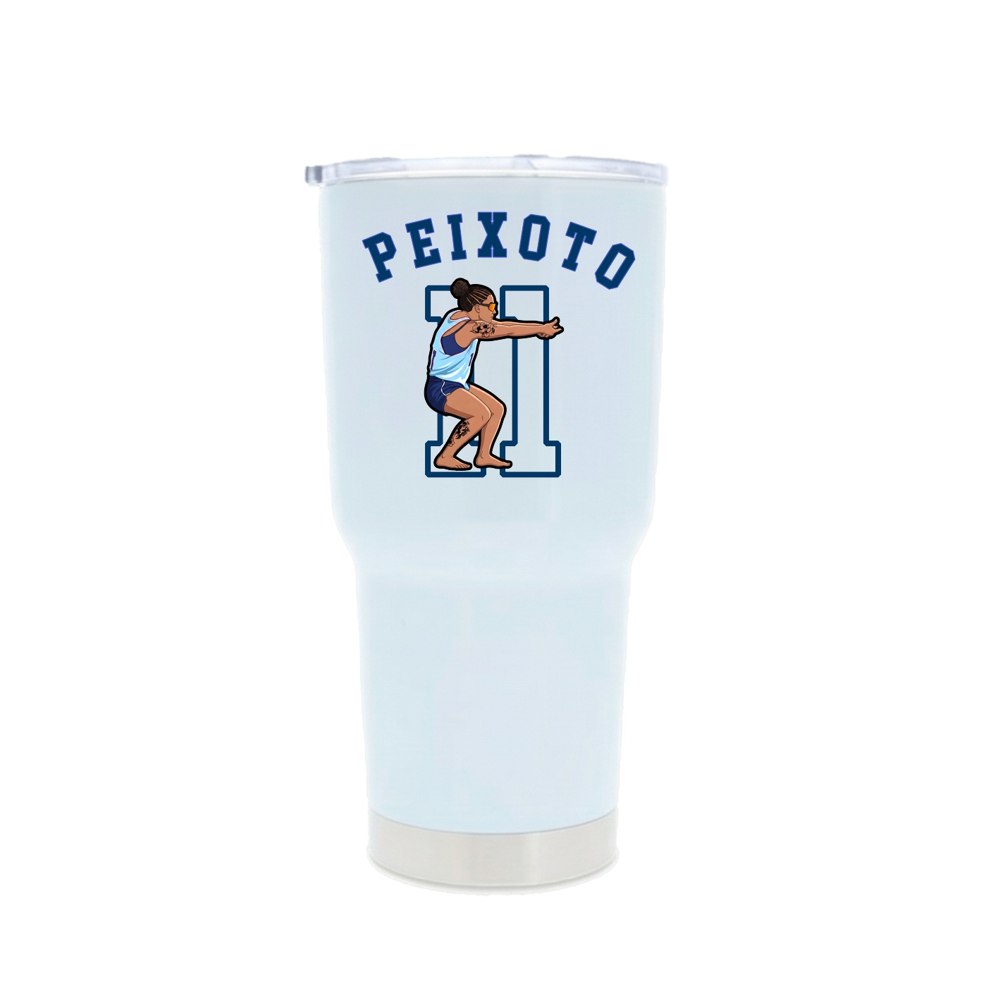 30oz Stainless Steel Tumbler — Shirsey Arch in White