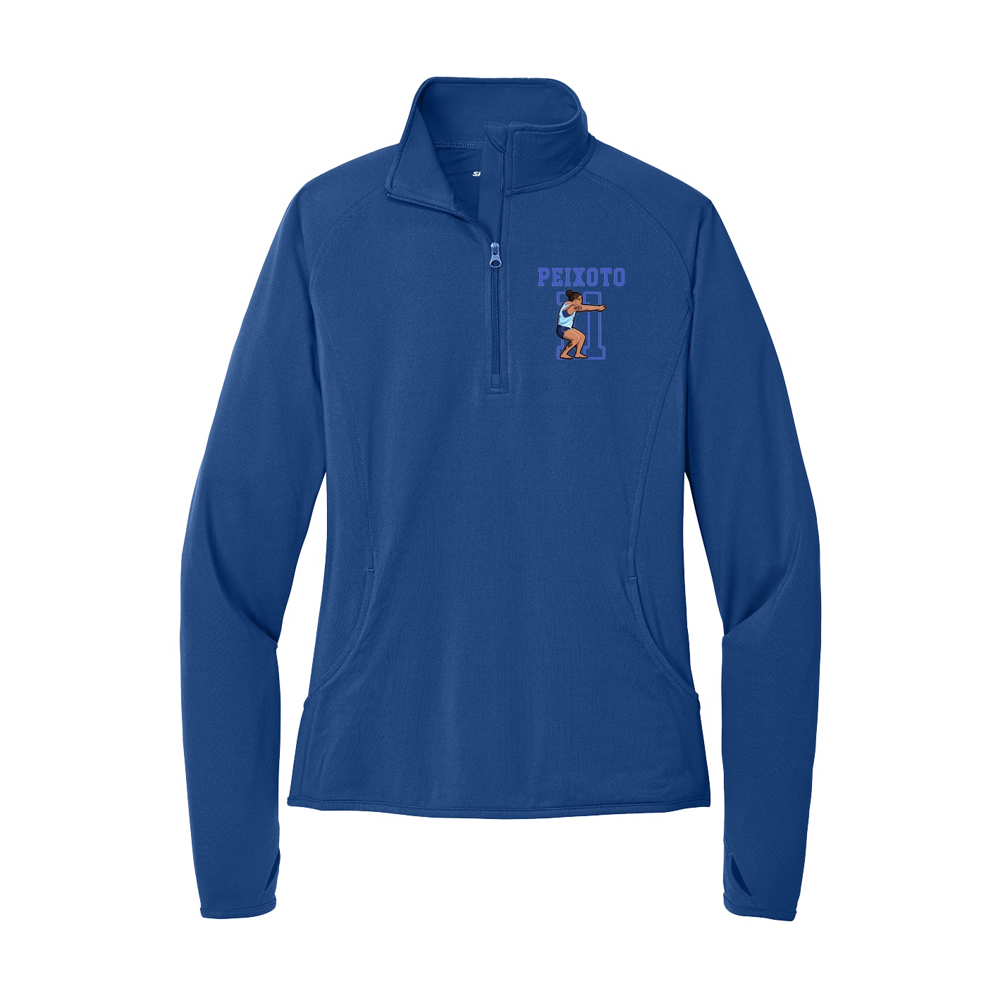 Women's Q-Zip Pullover — Shirsey in Royal