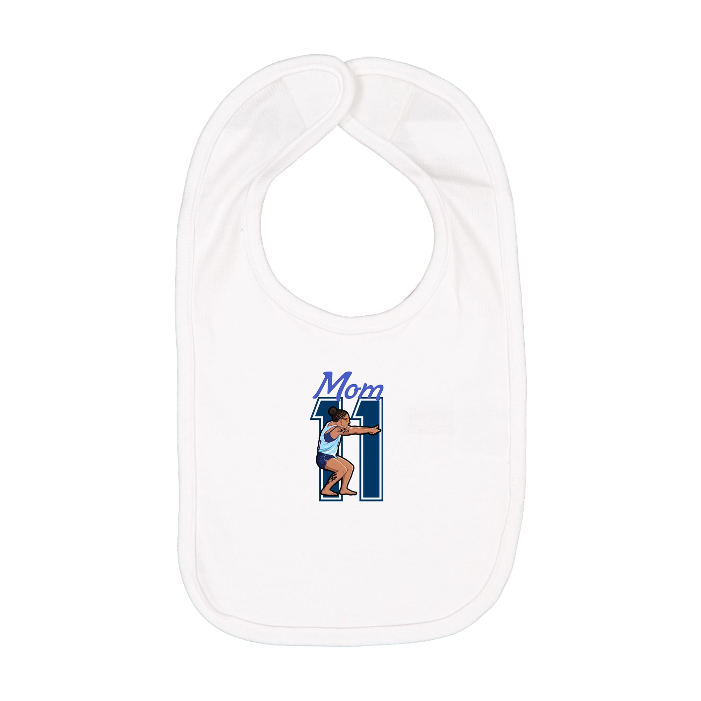 Infant Bib — Mothers Day Shirsey in White