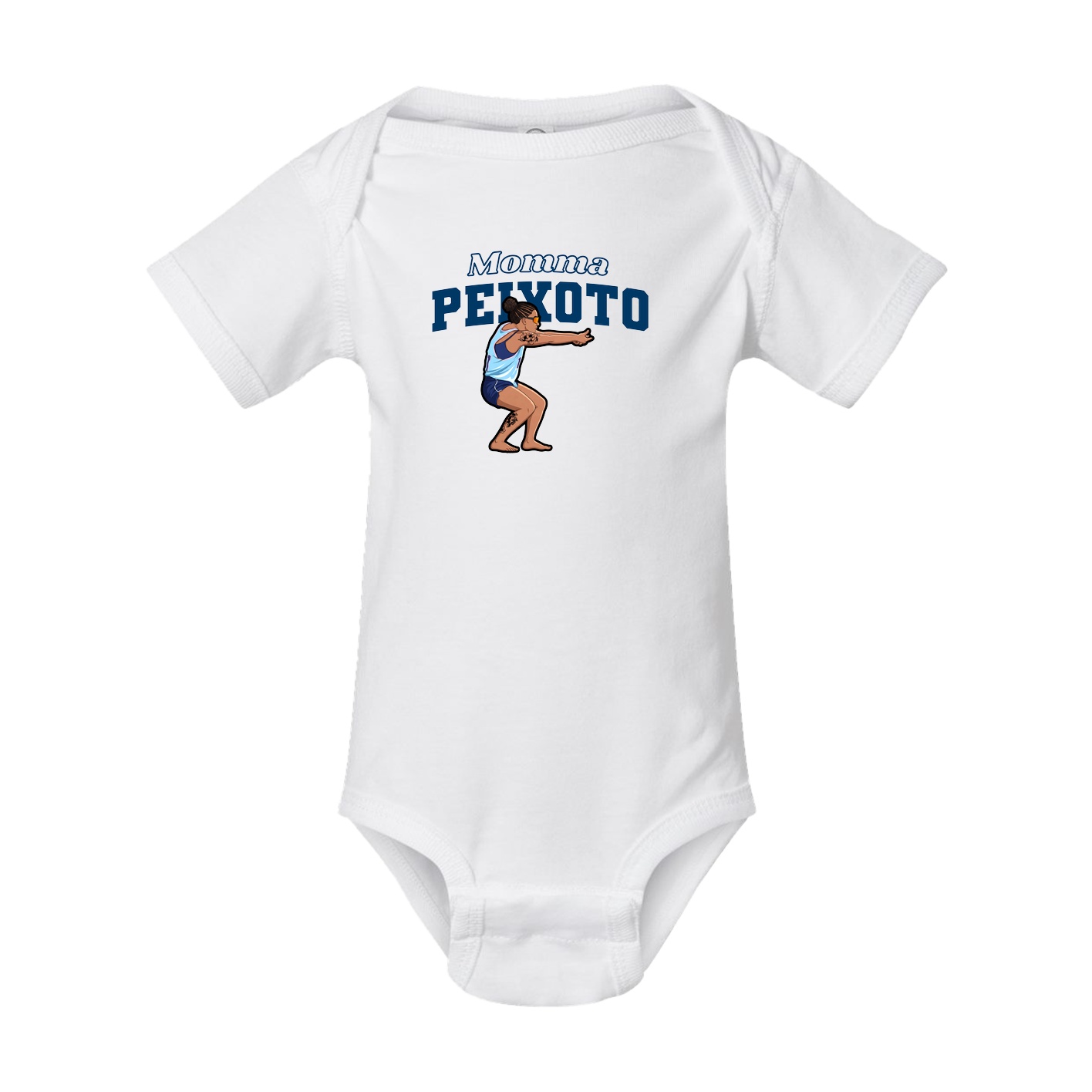 Baby Onesie — Mothers Day Block in White