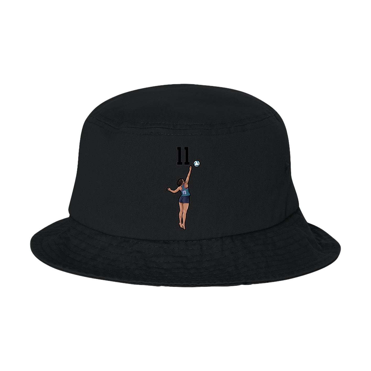 Bucket Cap — Number Top in Black