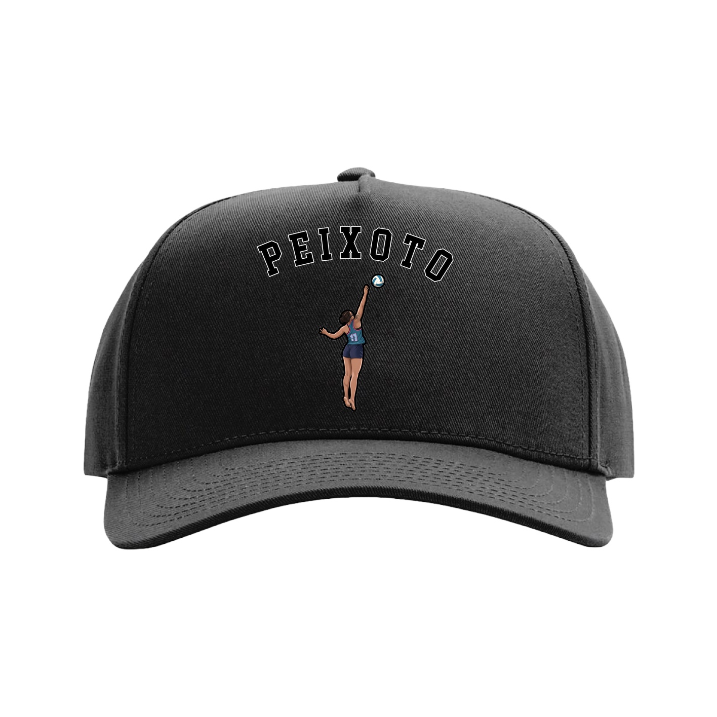 Full Fabric Five-Panel Champ Cap — Shirsey Arch in Black