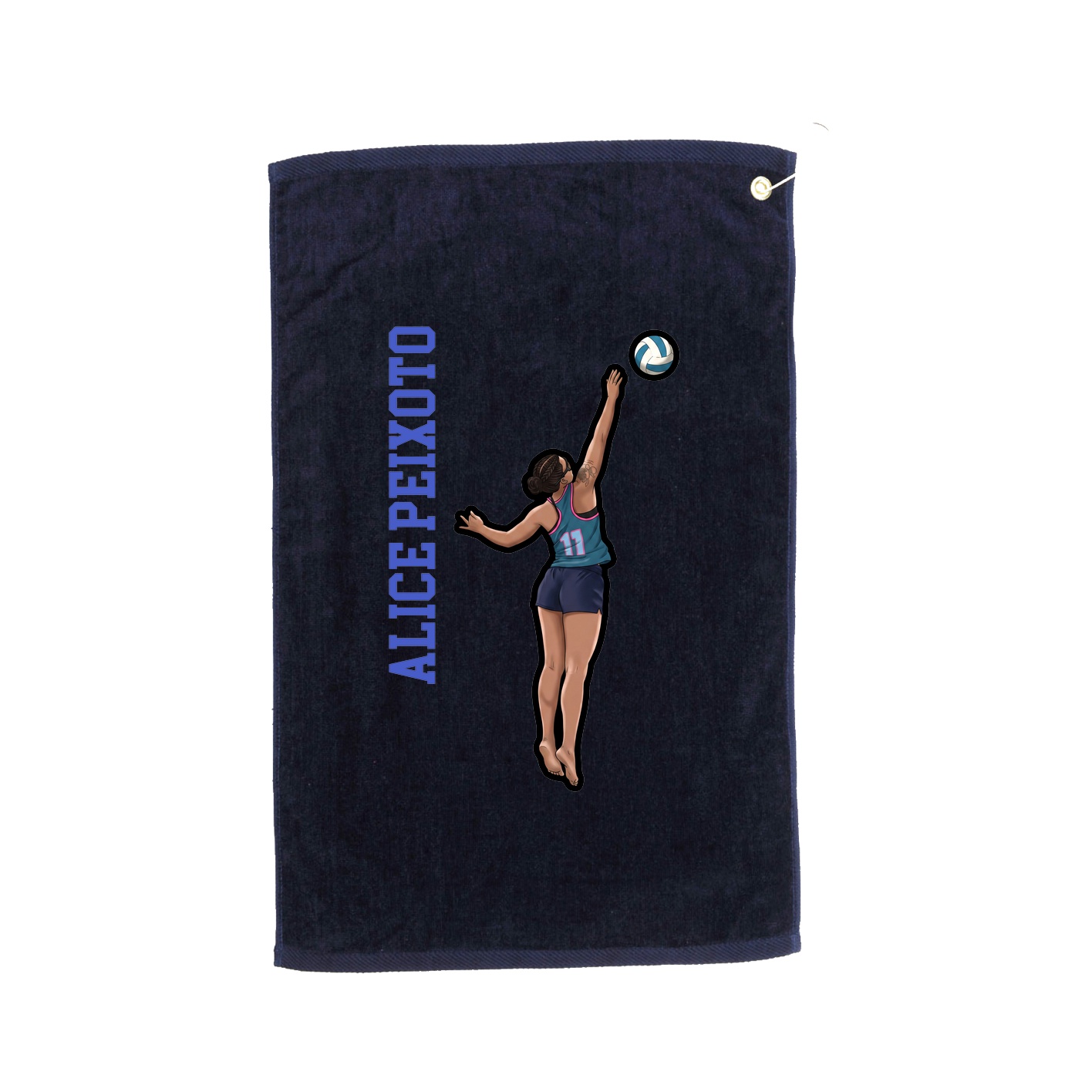 Golf Towel — Name Vertical in Navy