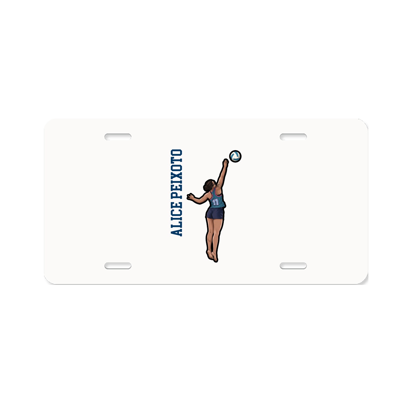 License Plate — Name Vertical in Classic