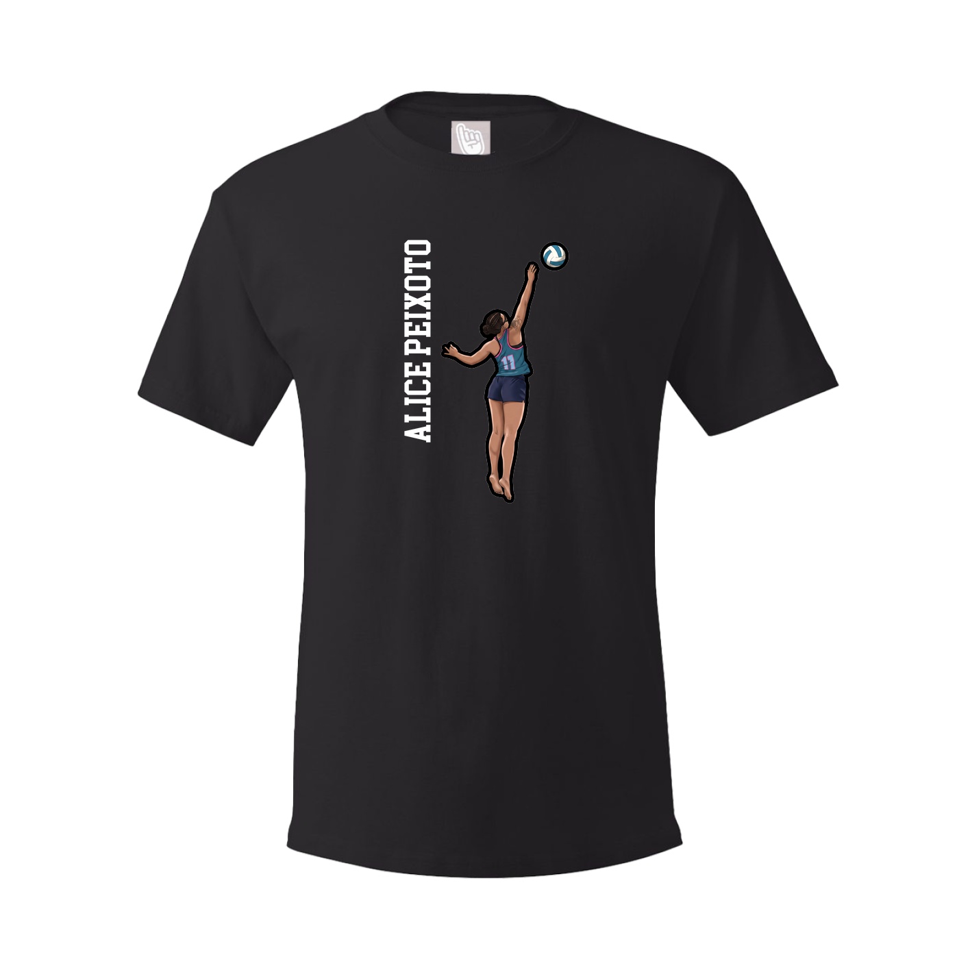Tee — Name Vertical in Black