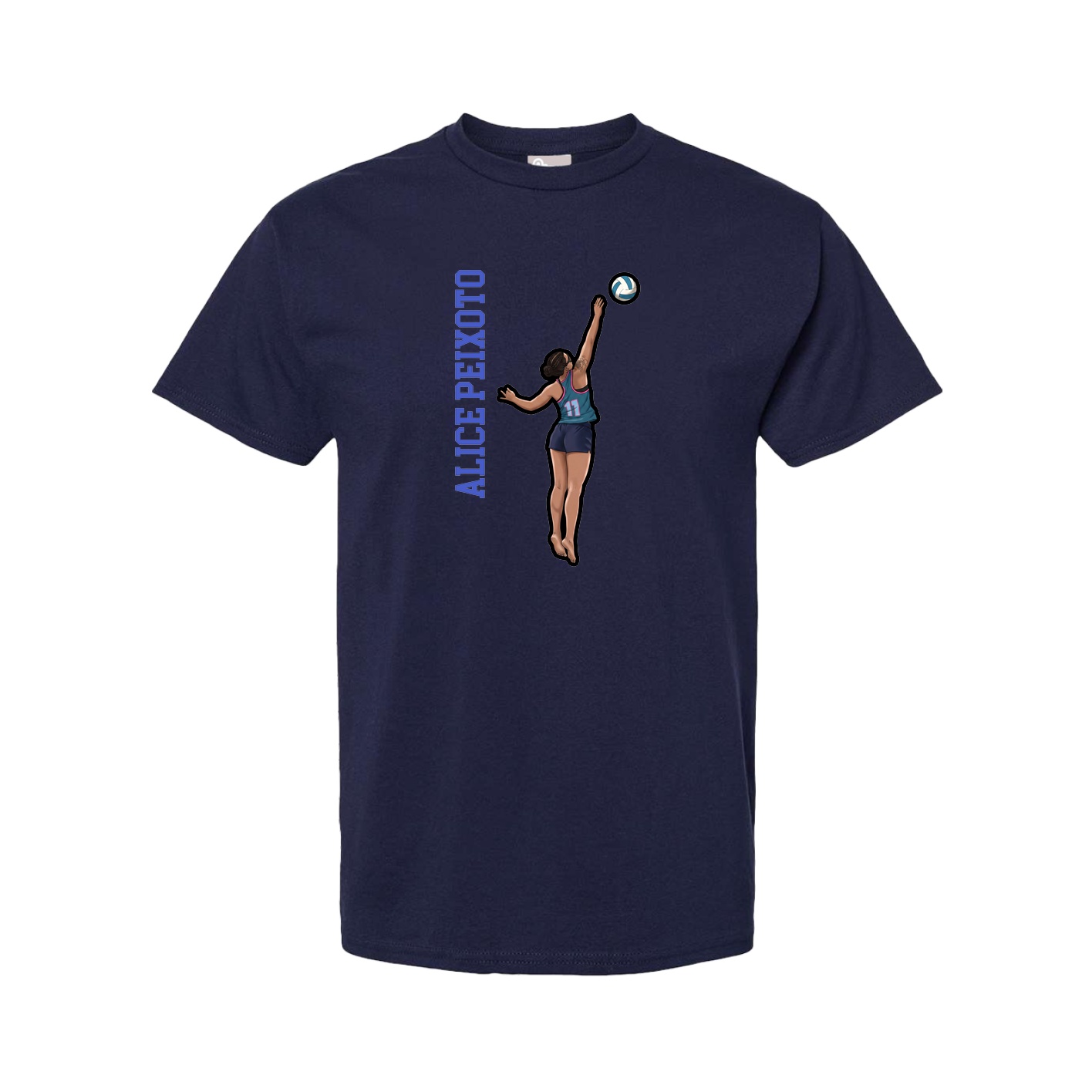 Tee — Name Vertical in Navy