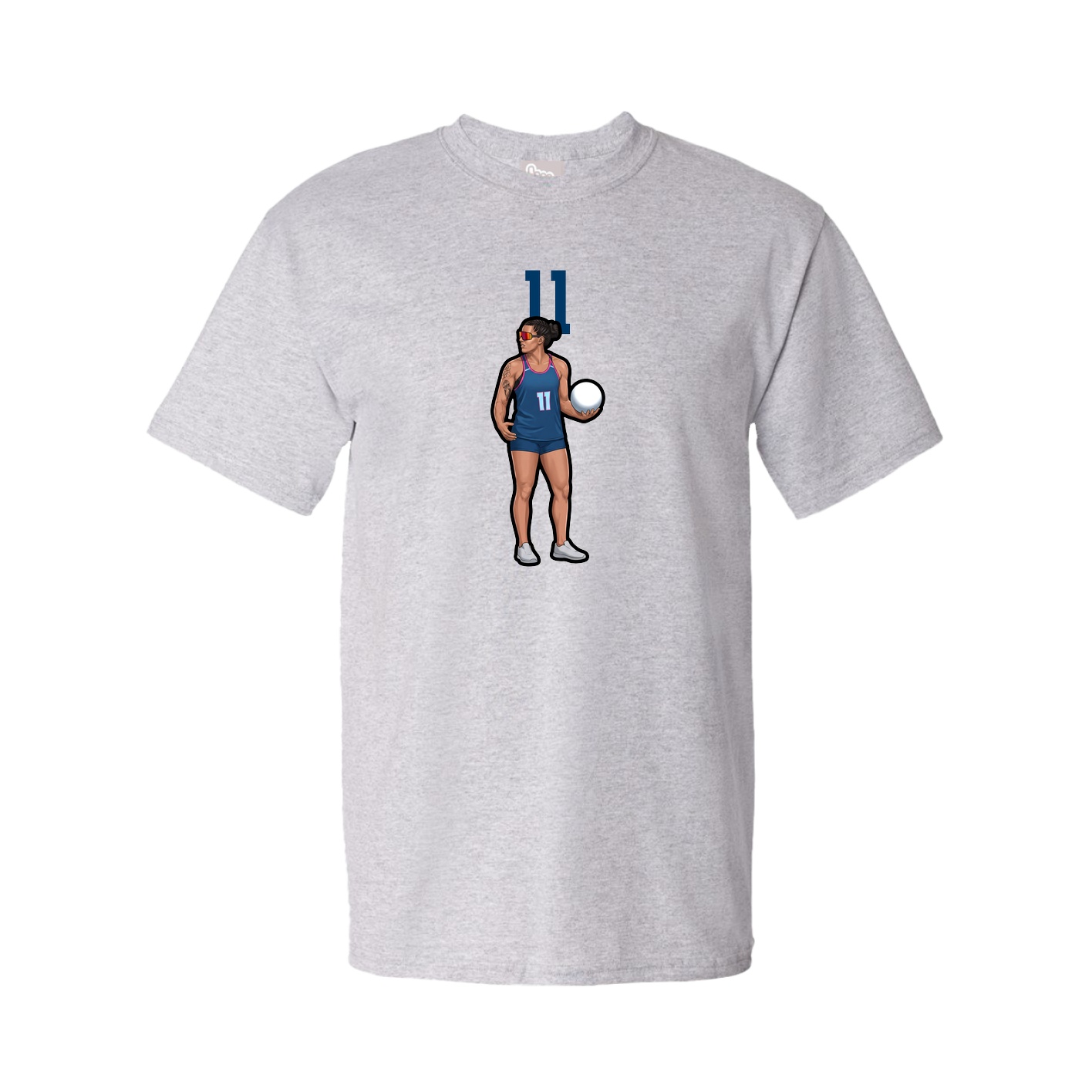 Youth Tee — Number Top in Grey