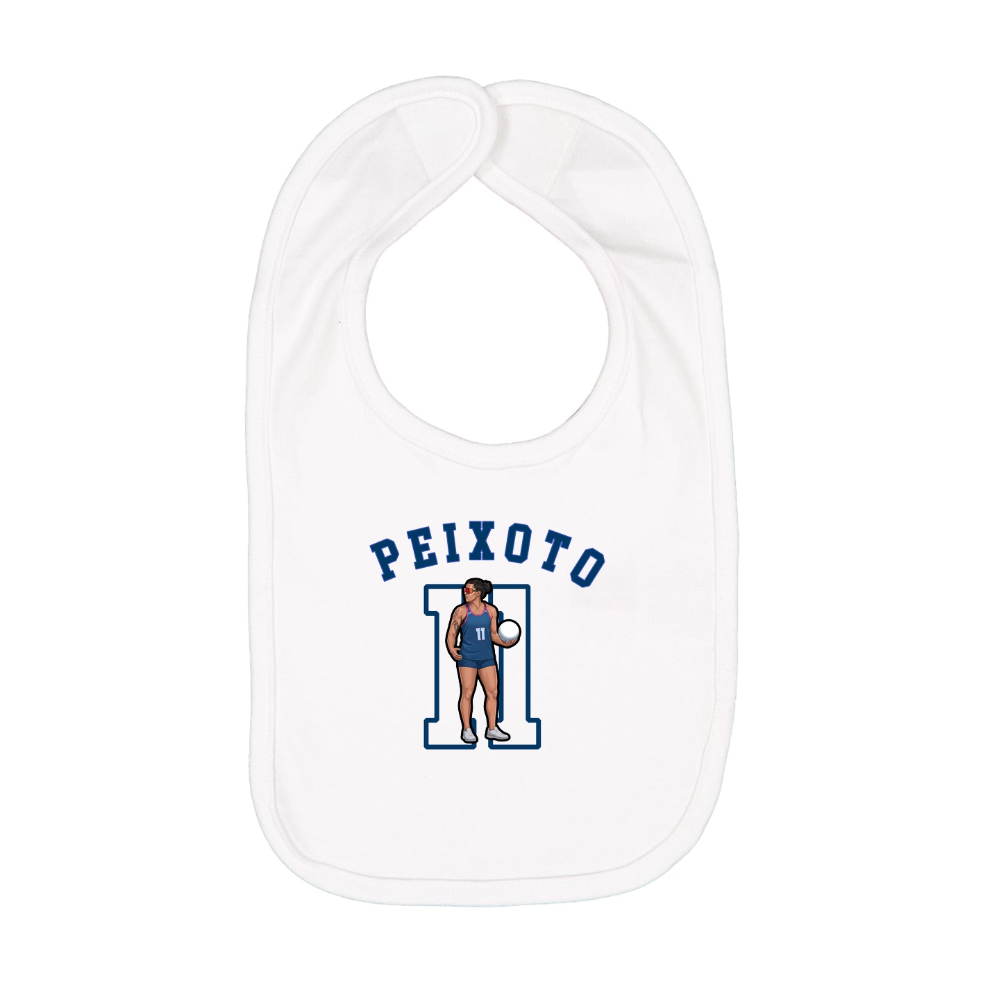 Infant Bib — Shirsey Arch in White