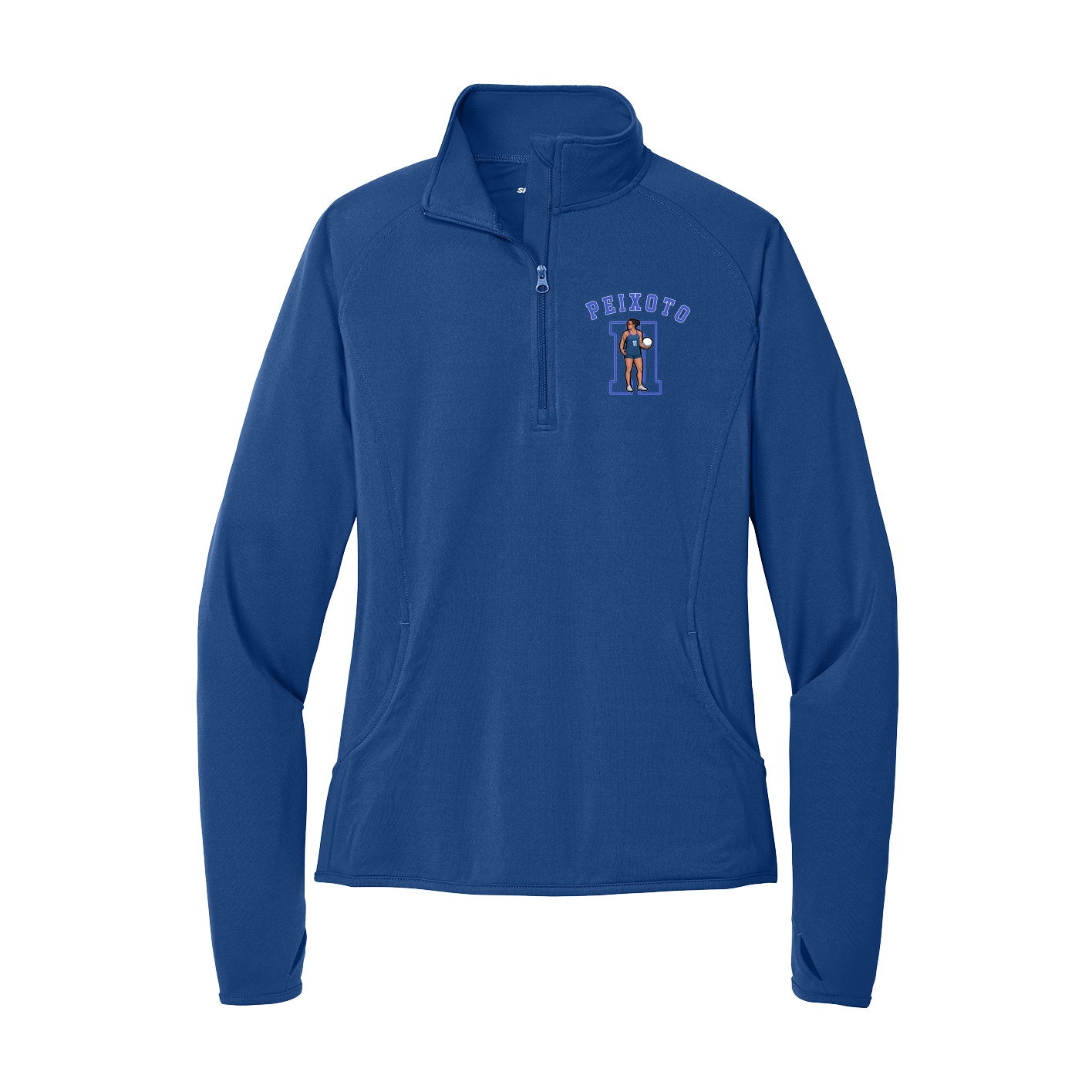 Women's Q-Zip Pullover — Shirsey Arch in Royal