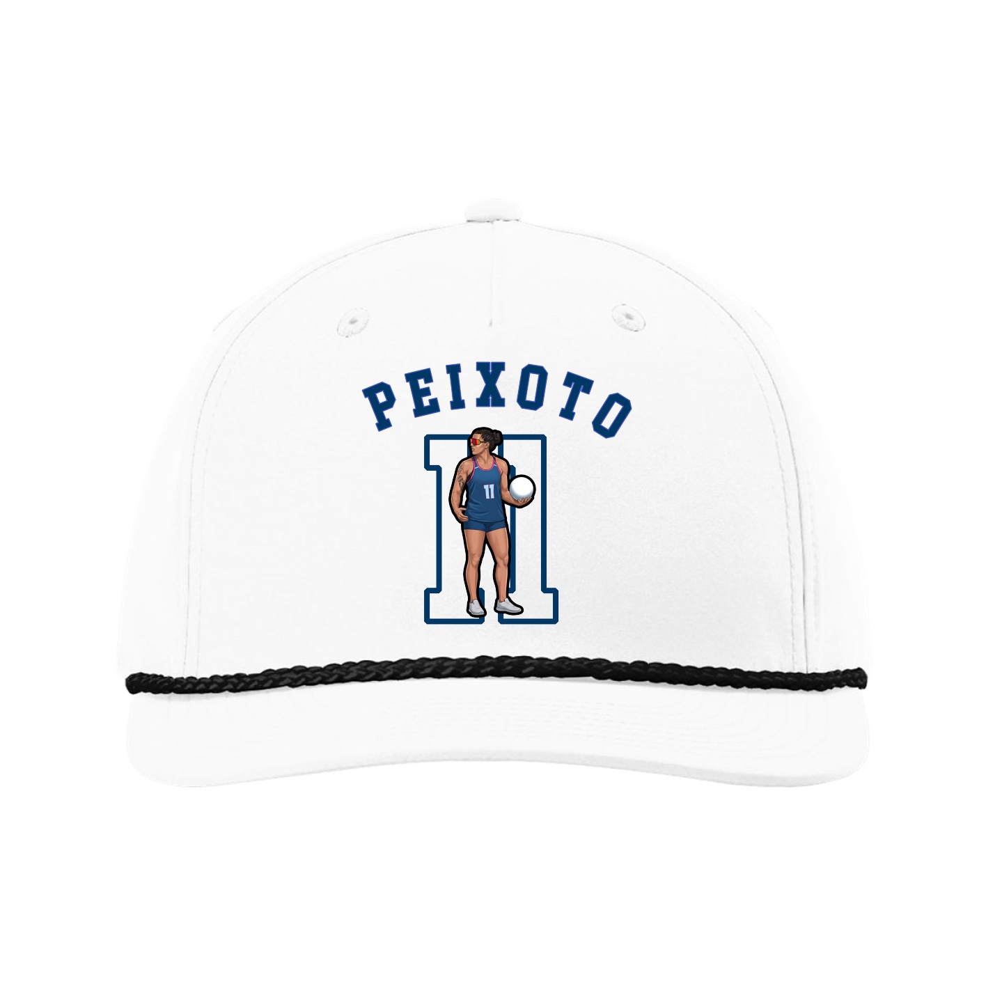 Five-Panel Classic Rope Cap — Shirsey Arch in White