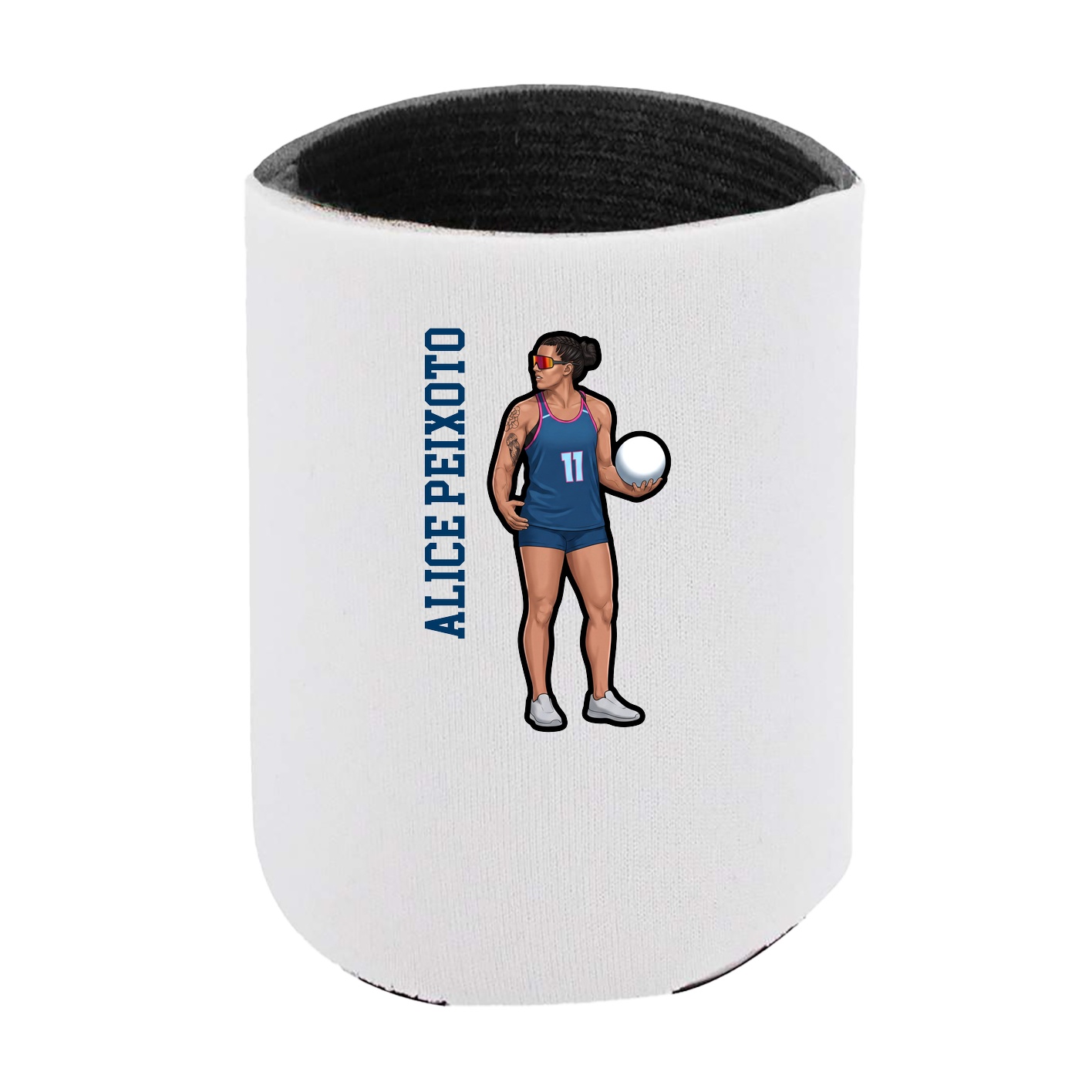 Can Holder — Name Vertical in White